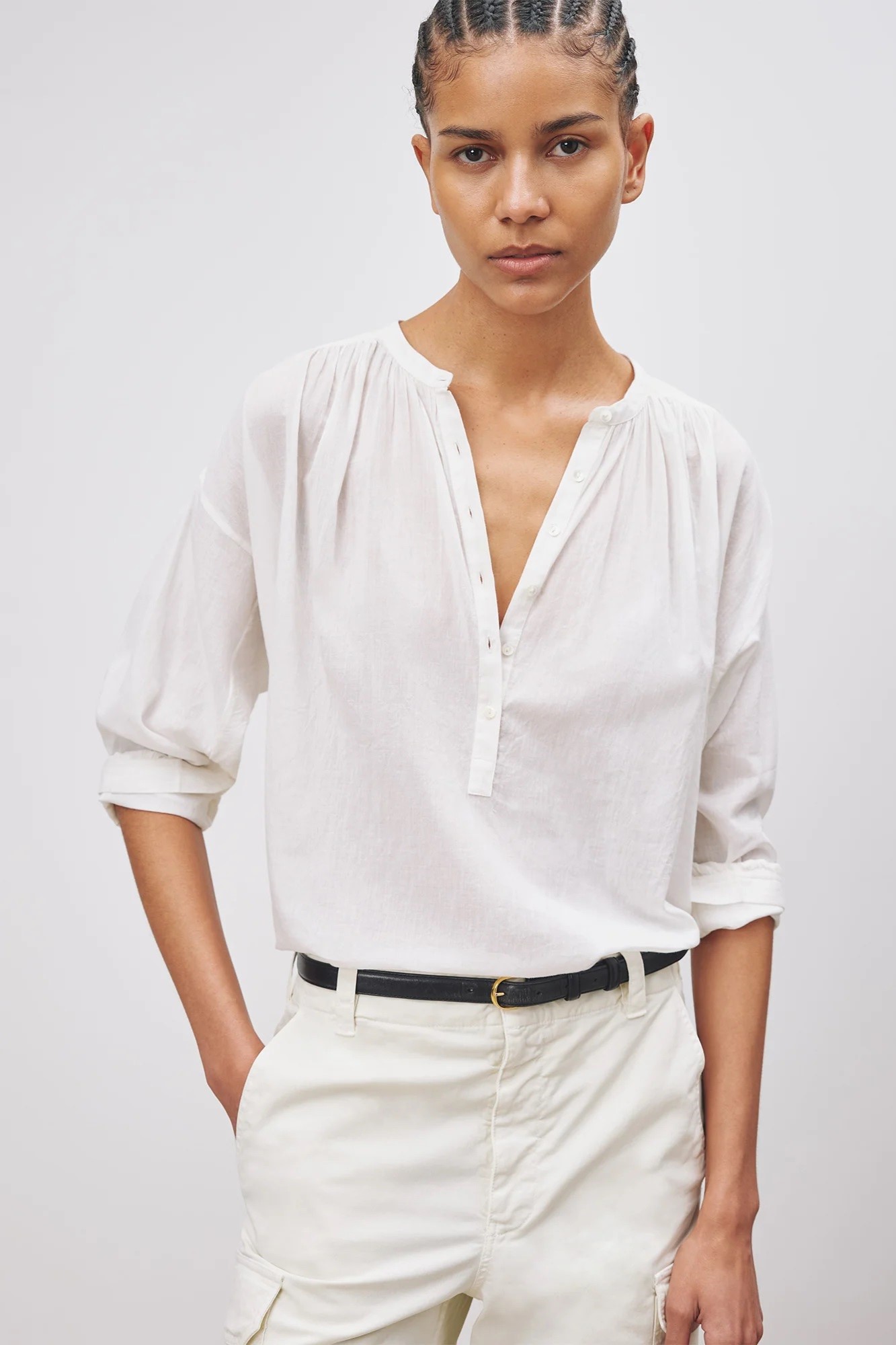 NILI LOTAN Neville Blouse in Ivory