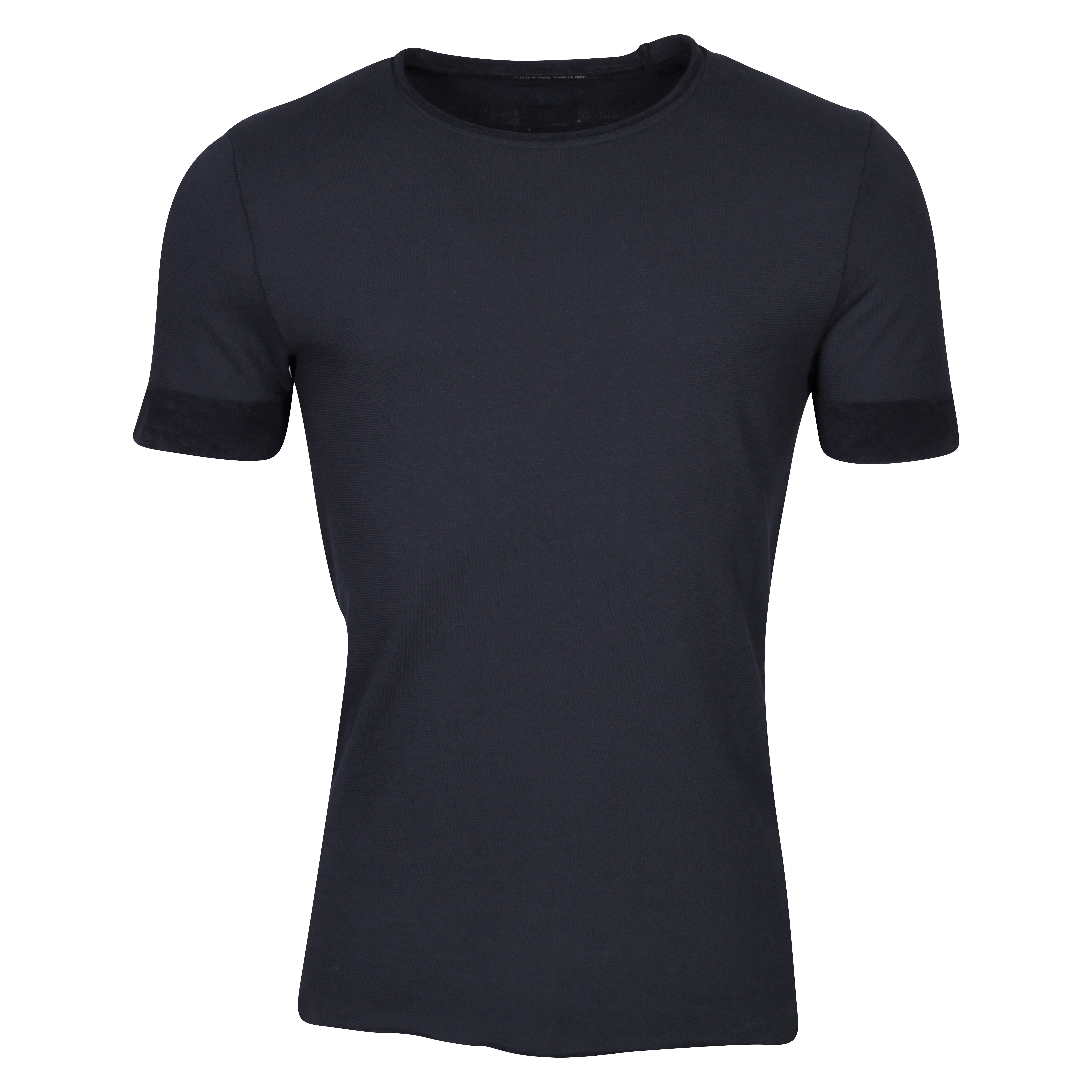 Hannes Roether Frottee T-Shirt in Dark Navy