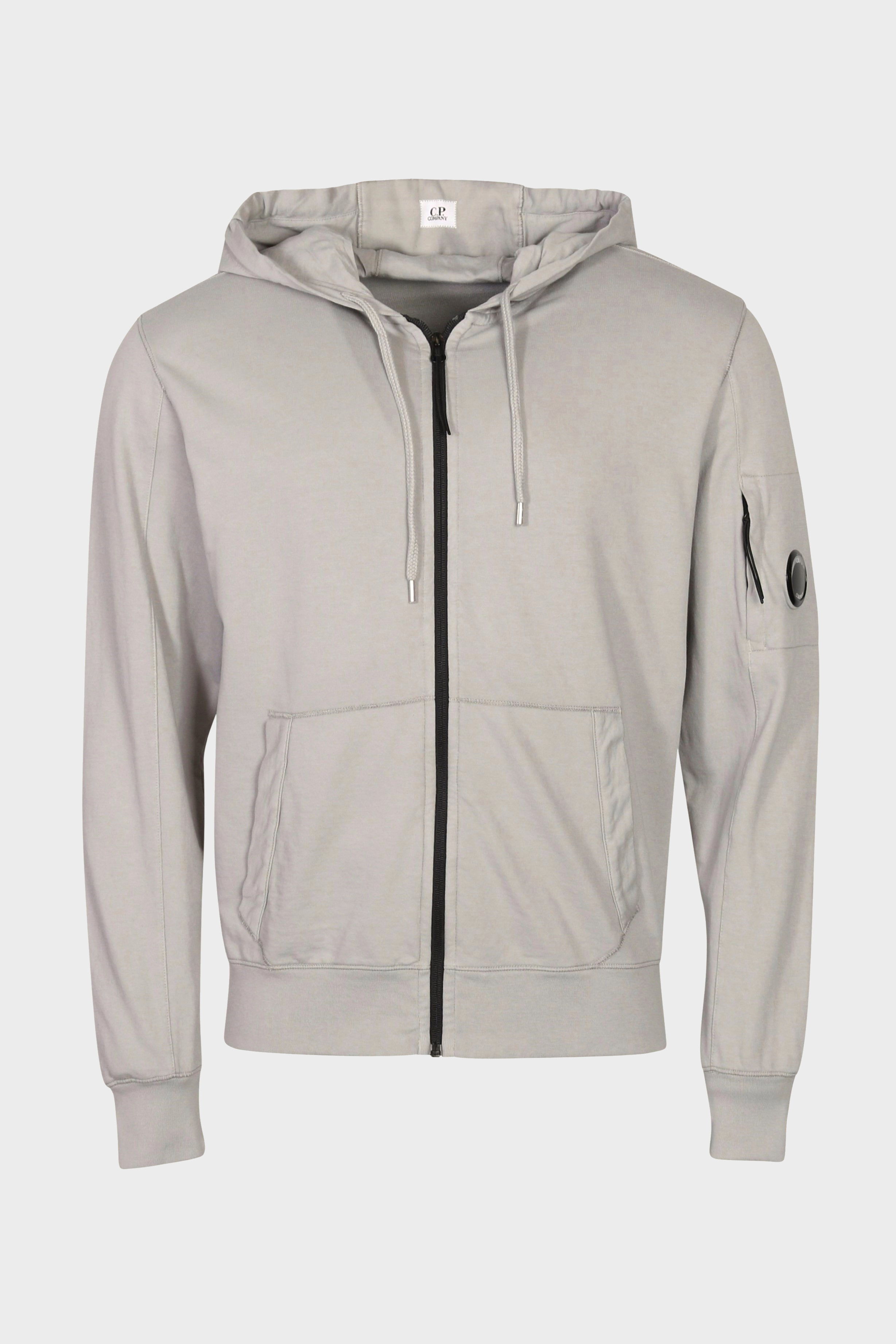 C.P. COMPANY Hooded Zip Jacket in Drizzle Grey M