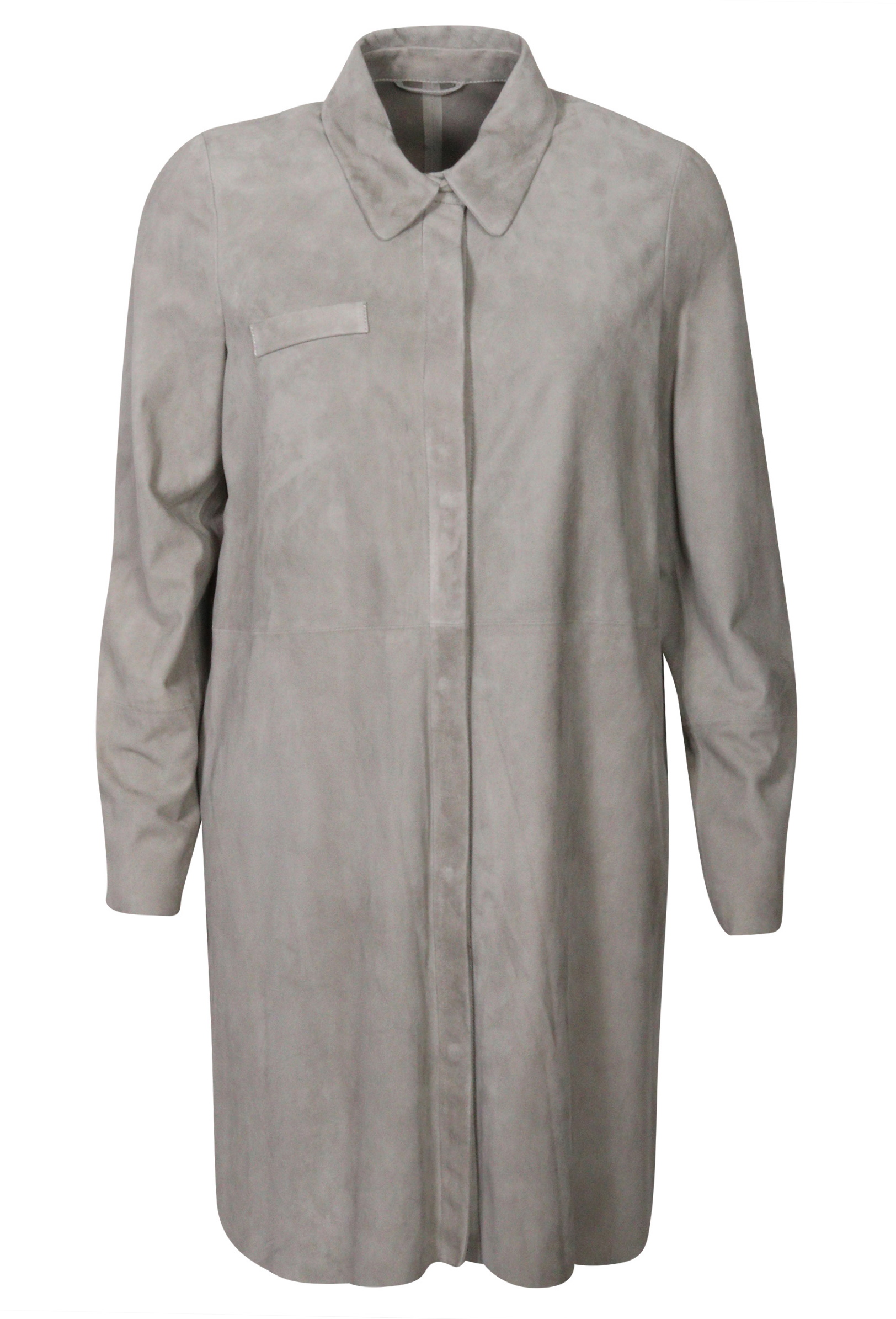 Giorgio Brato Soft Suede Leather Overshirt Cloud Grey