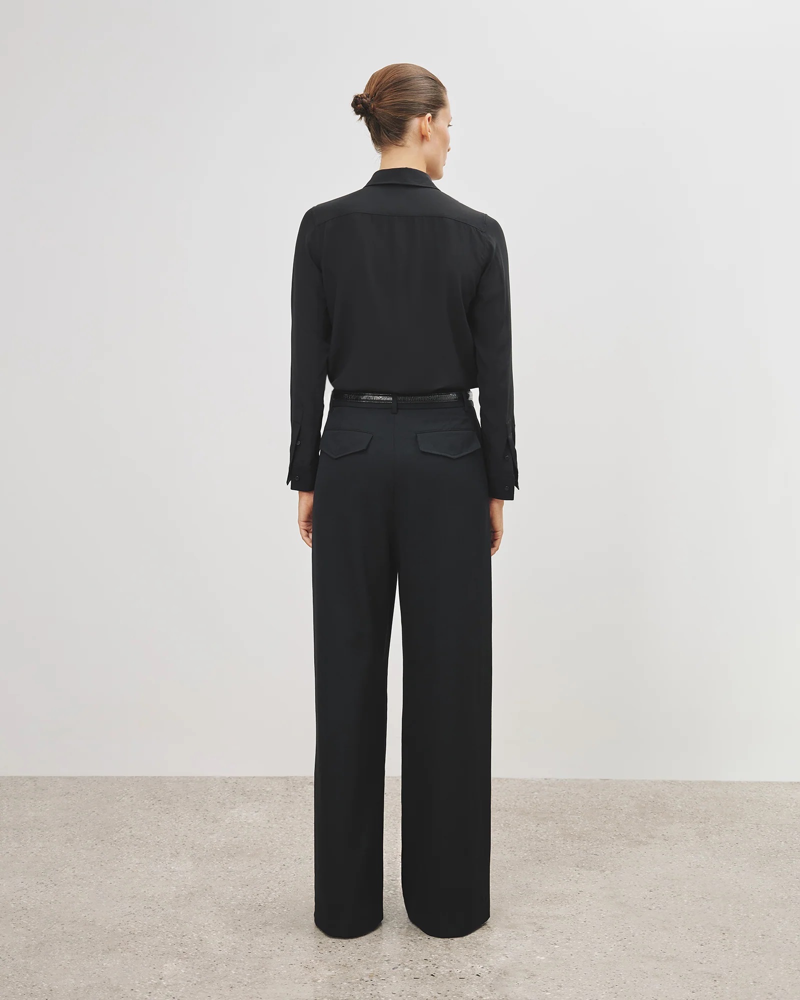 NILI LOTAN Johan Wool Pant in Black XL/8