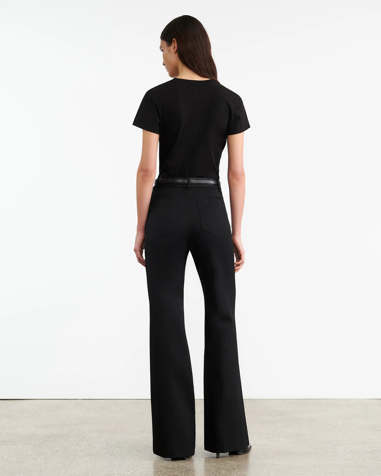 NILI LOTAN Mariela Crewneck T-Shirt in Jet Black NILI LOTAN Mariela Crewneck T-Shirt in Jet Black