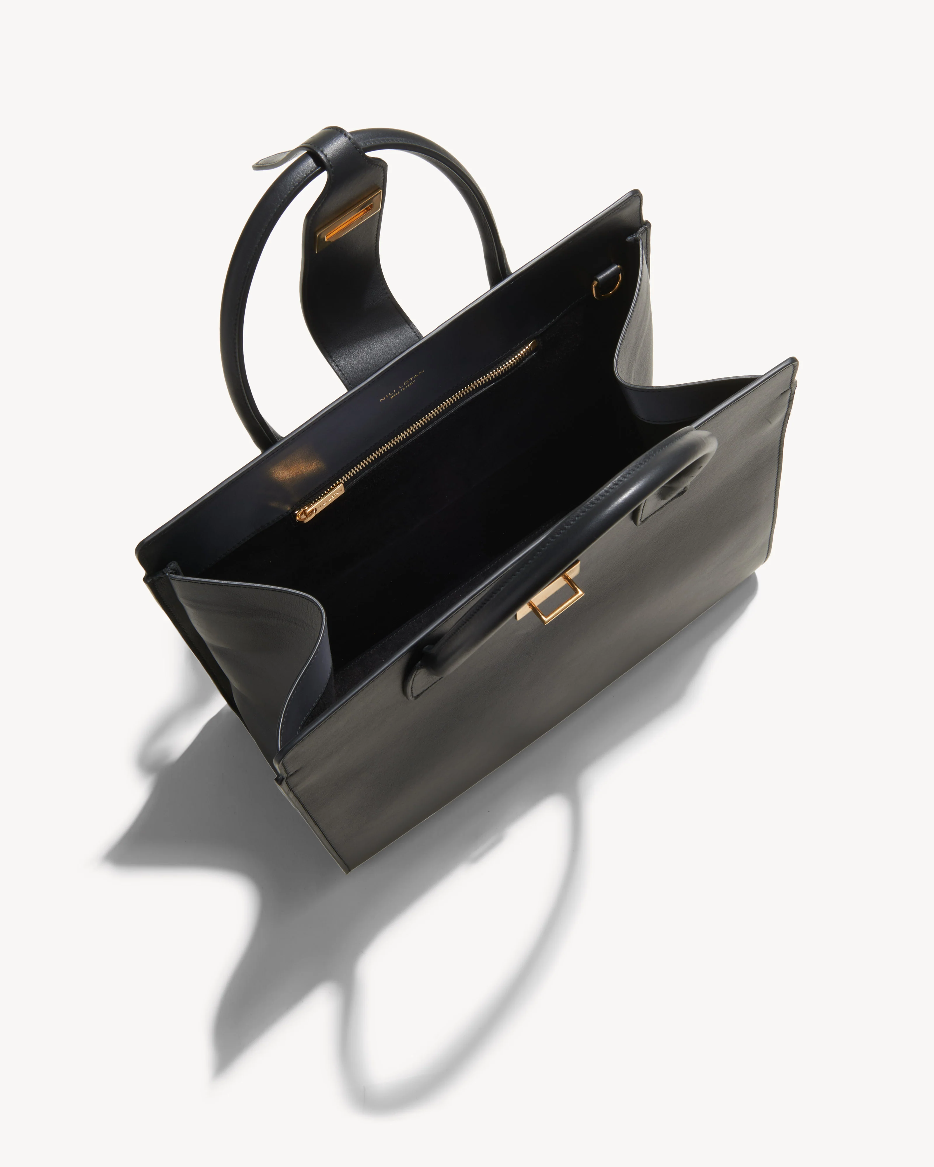 NILI LOTAN Lou Bag in Black Leather