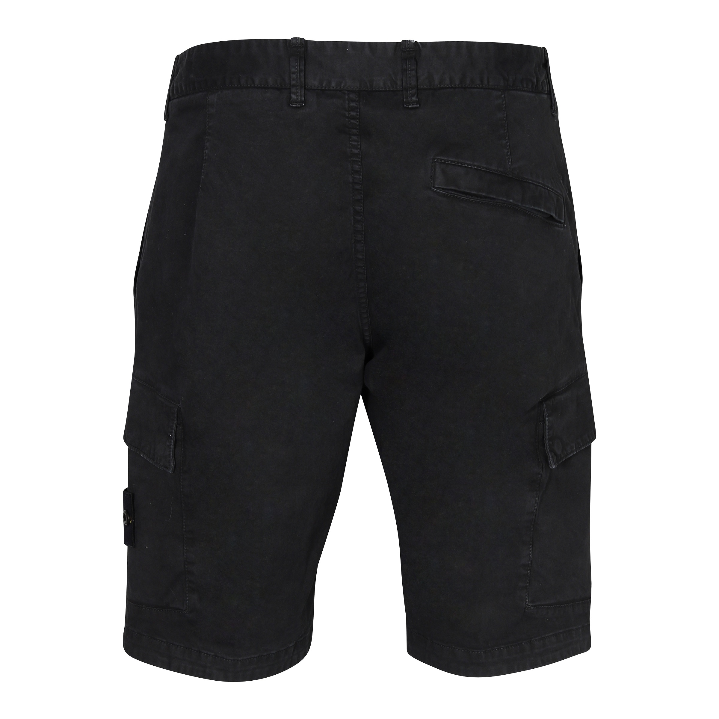 STONE ISLAND Bermuda Slim Short in Washed Black 32