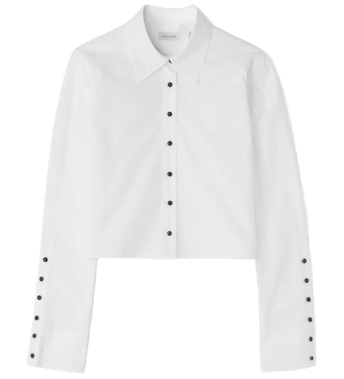 DAGMAR Cropped Cotton Shirt in White