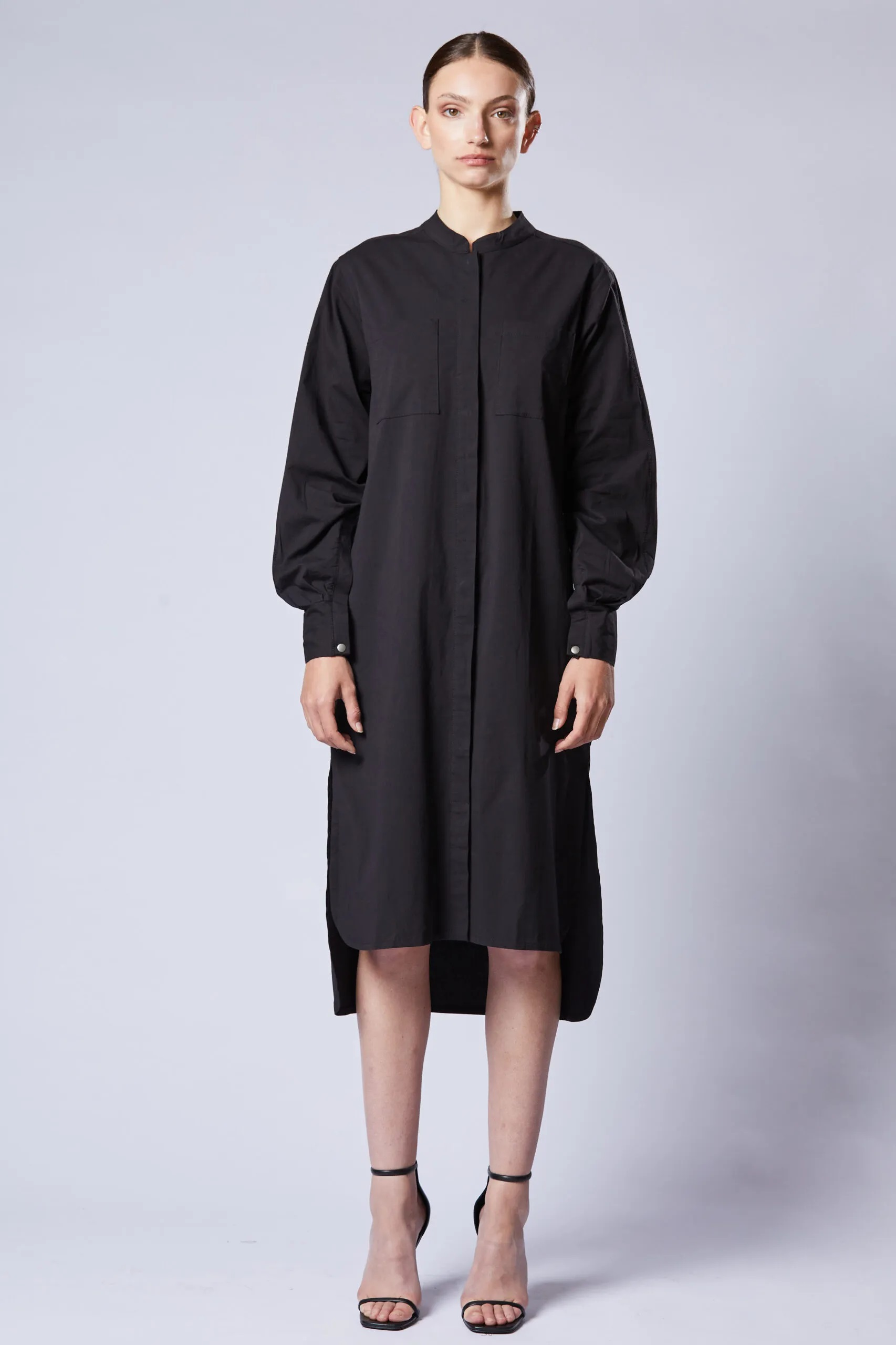 THOM KROM Shirt Dress in Black XS