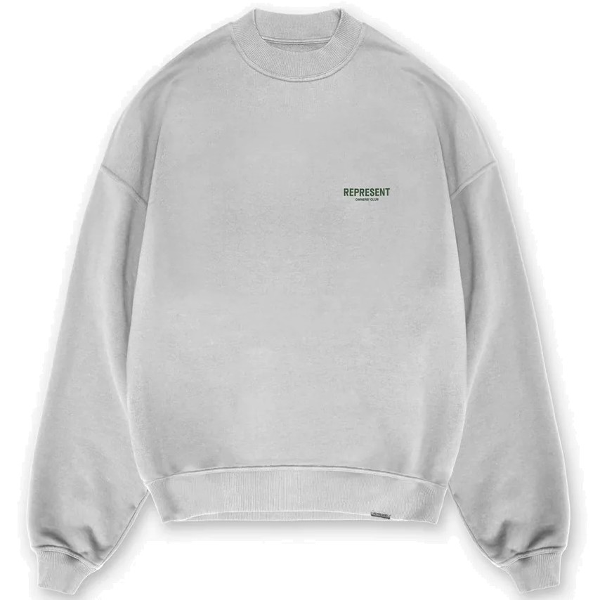 Represent Owners Club Sweater in Light Grey Melange S