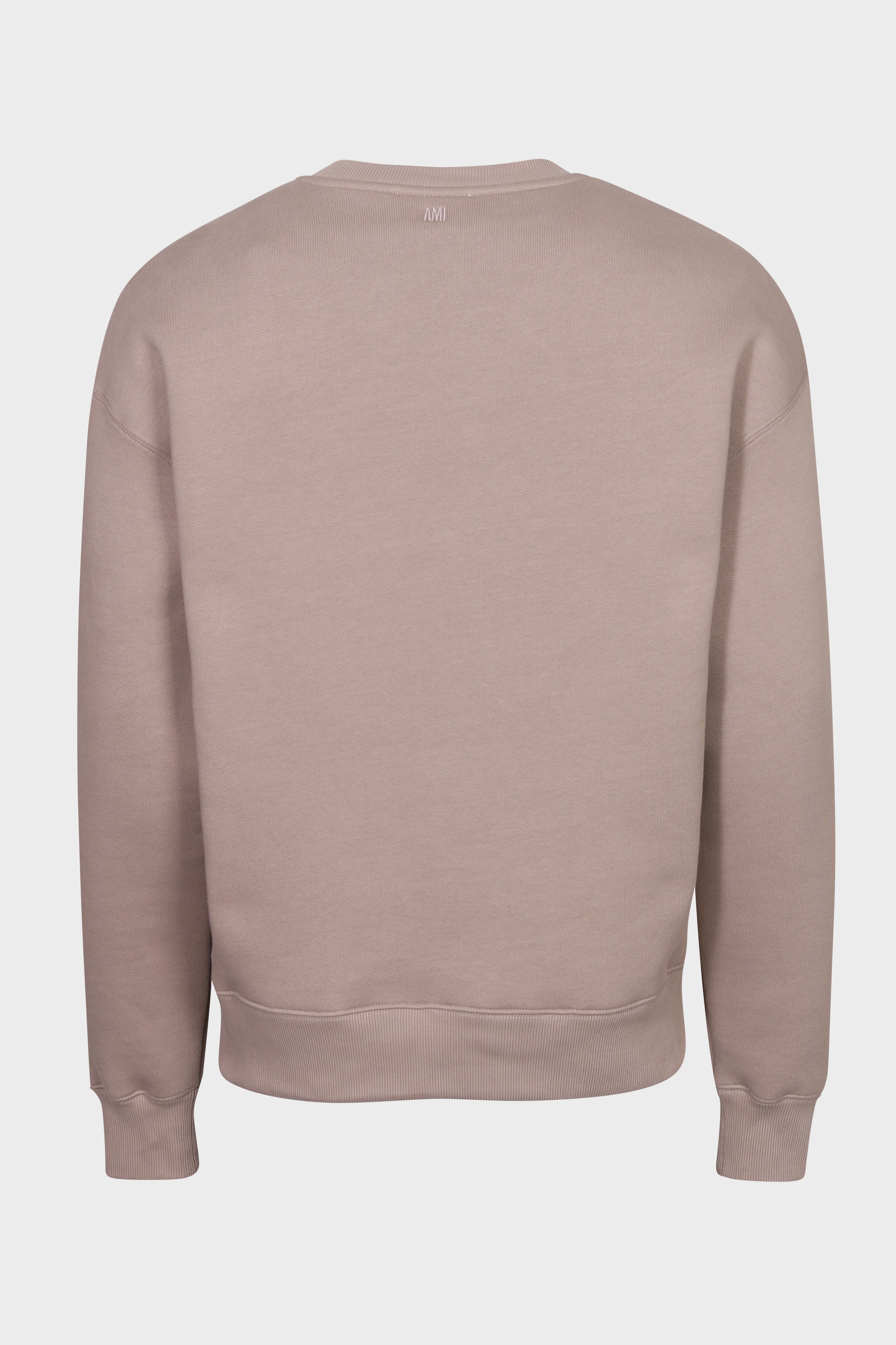 AMI PARIS de Coeur Embossed Sweatshirt in Light Taupe S