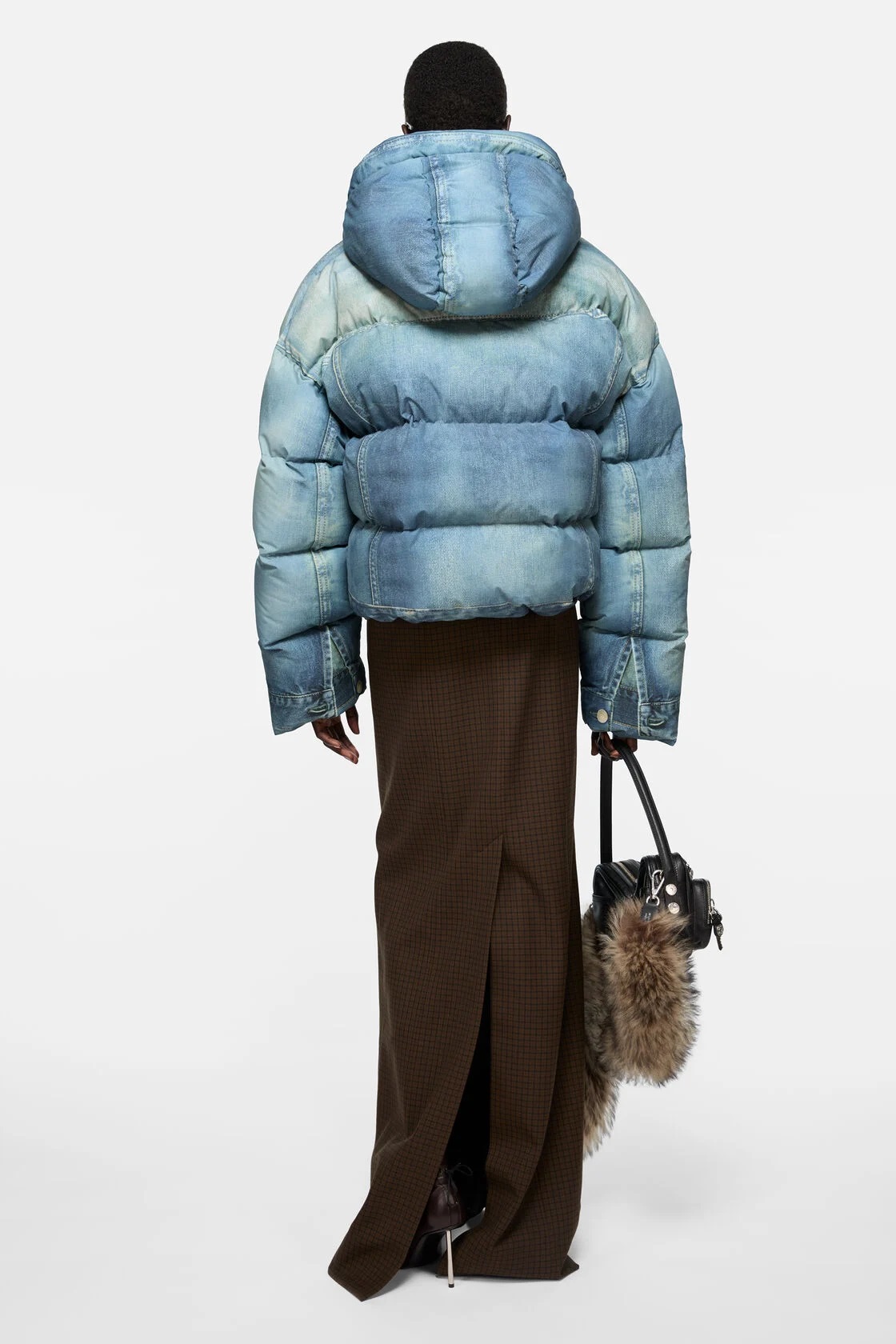 ACNE STUDIOS Denim Printed Down Jacket