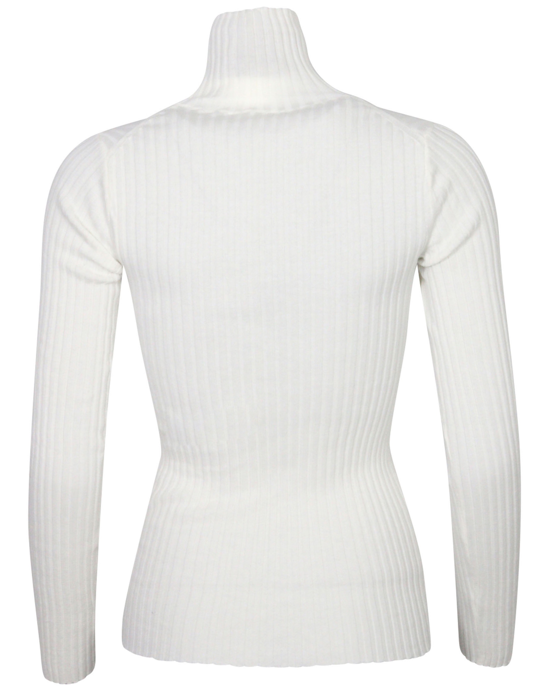 Anine Bing Turtle Rib Knit Sweater Offwhite