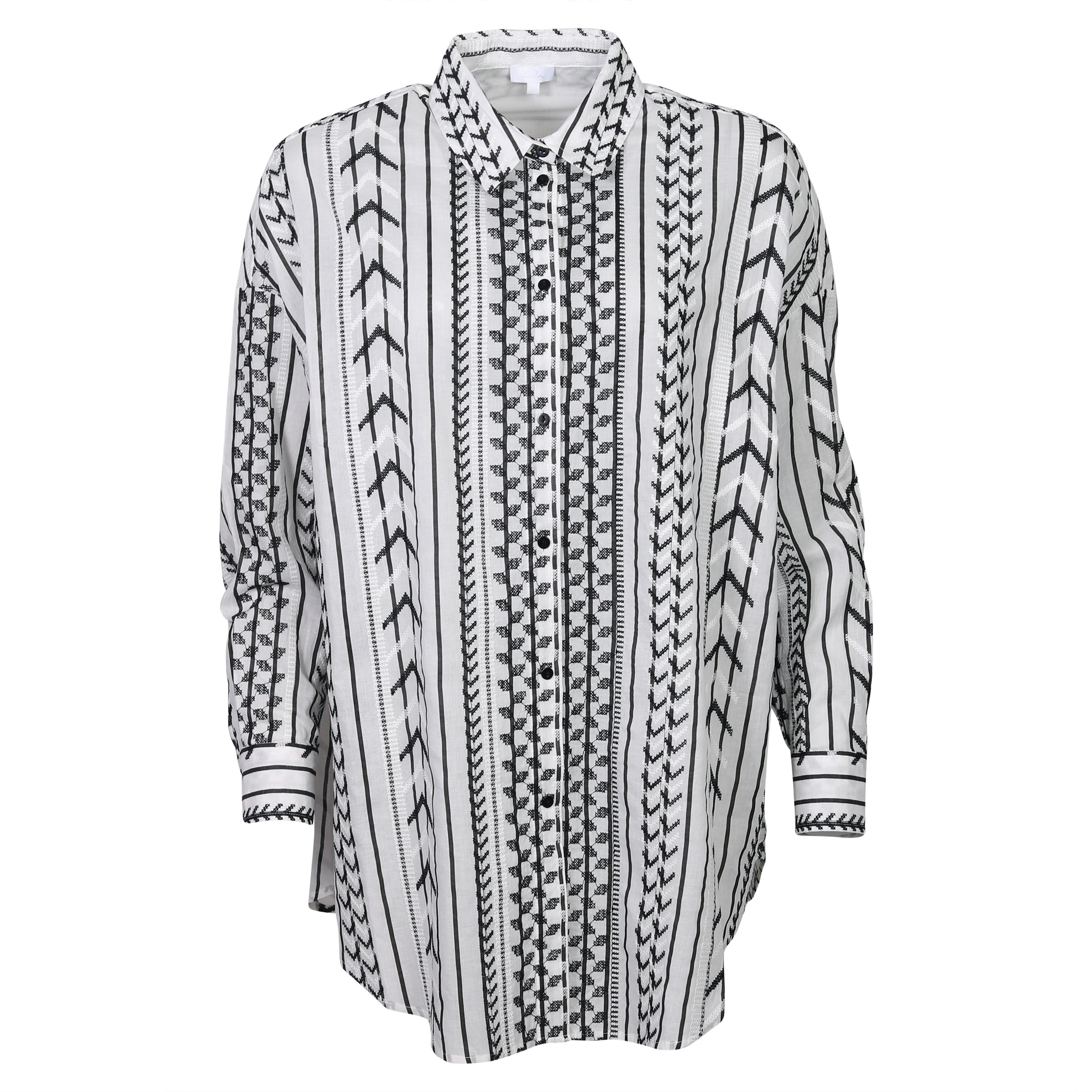 Lala Berlin Blouse Bam X-Stitch Kufiya Black/White
