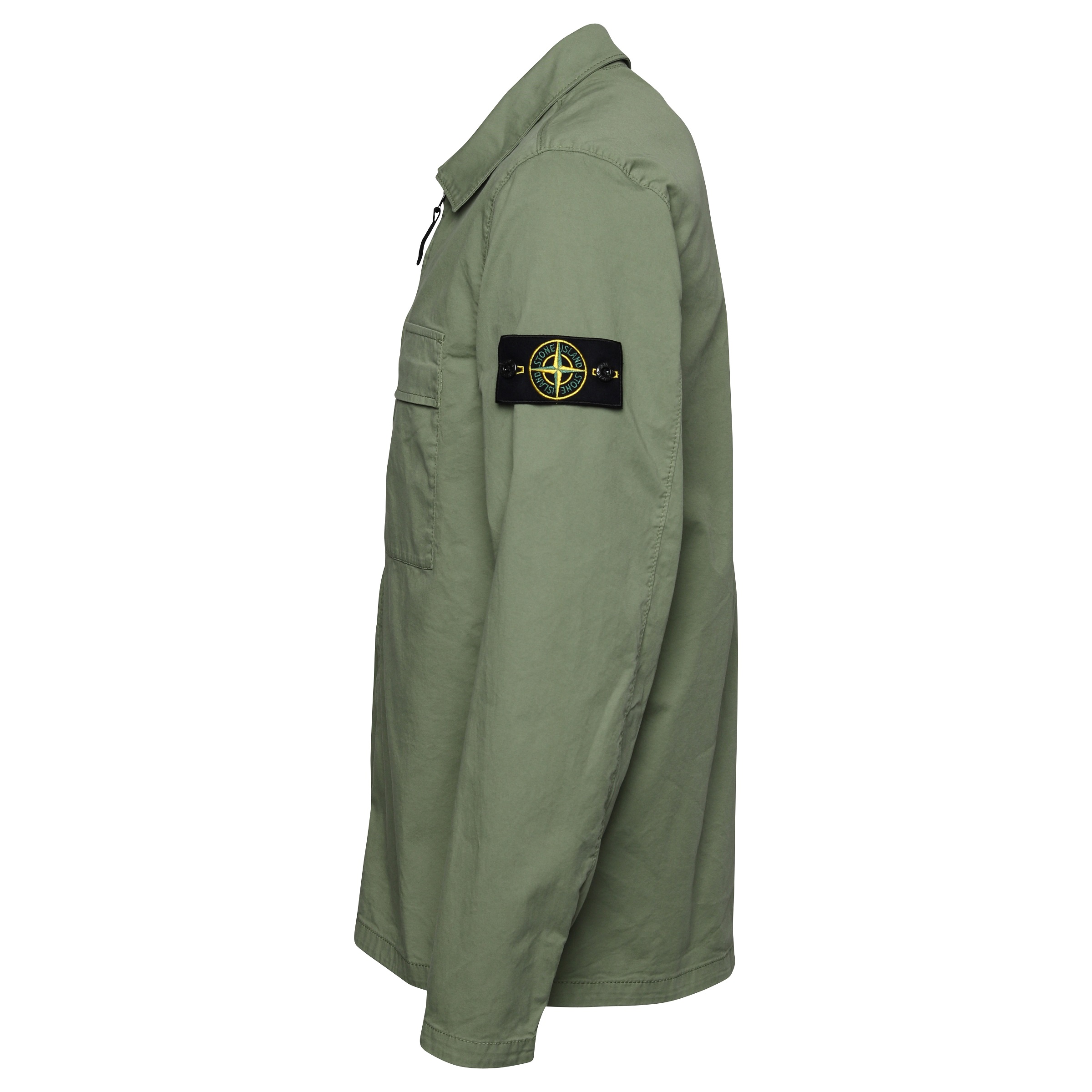 Stone Island Cotton Overshirt in Sage 3XL