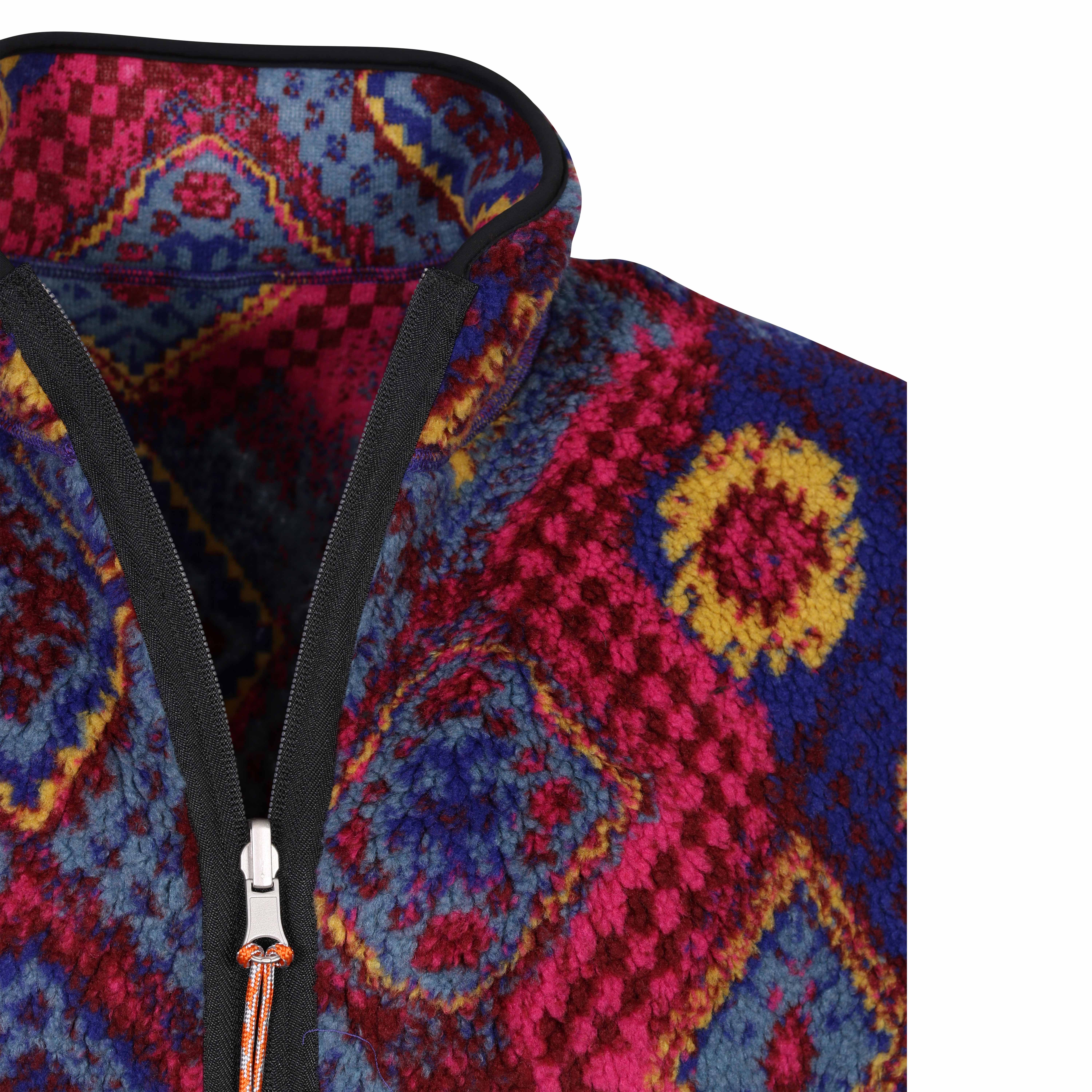 Unisex Aries Persian Fleece Zip Reversible Jacket in Multicolor