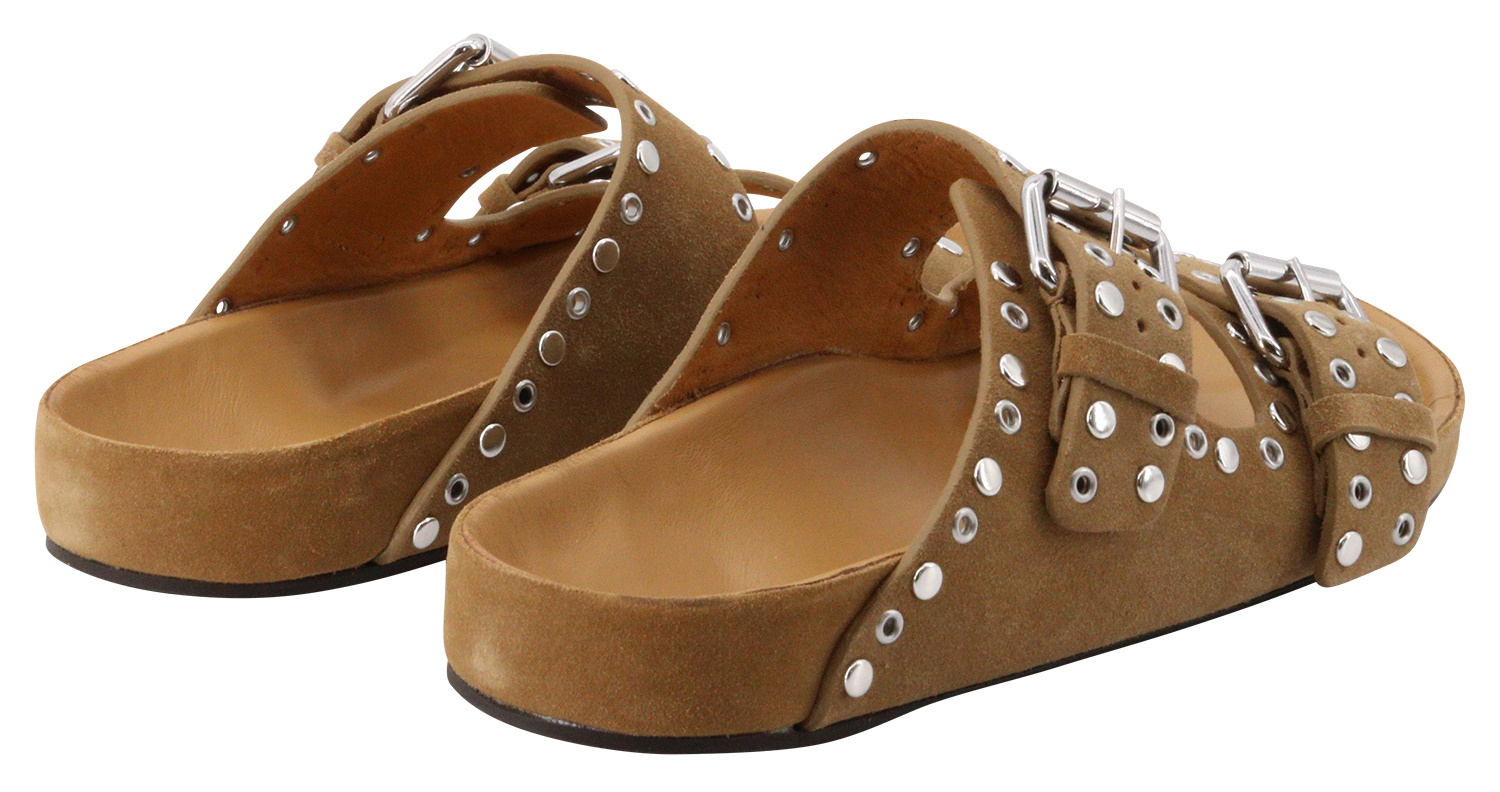 Isabel Marant Sandals Lennyo Studs Beige Suede 39
