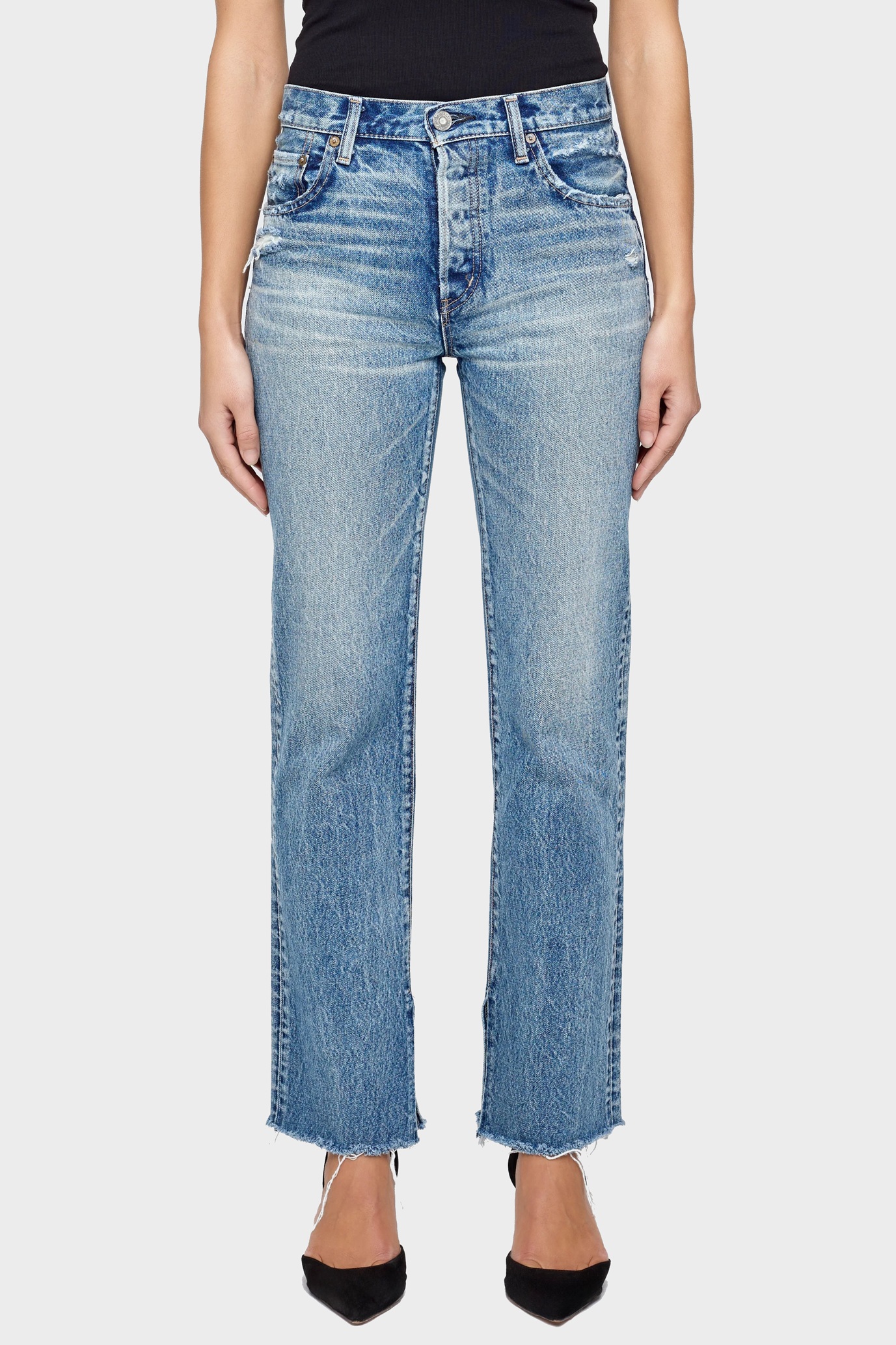 MOUSSY VINTAGE Jeans Straight Foster in Blue