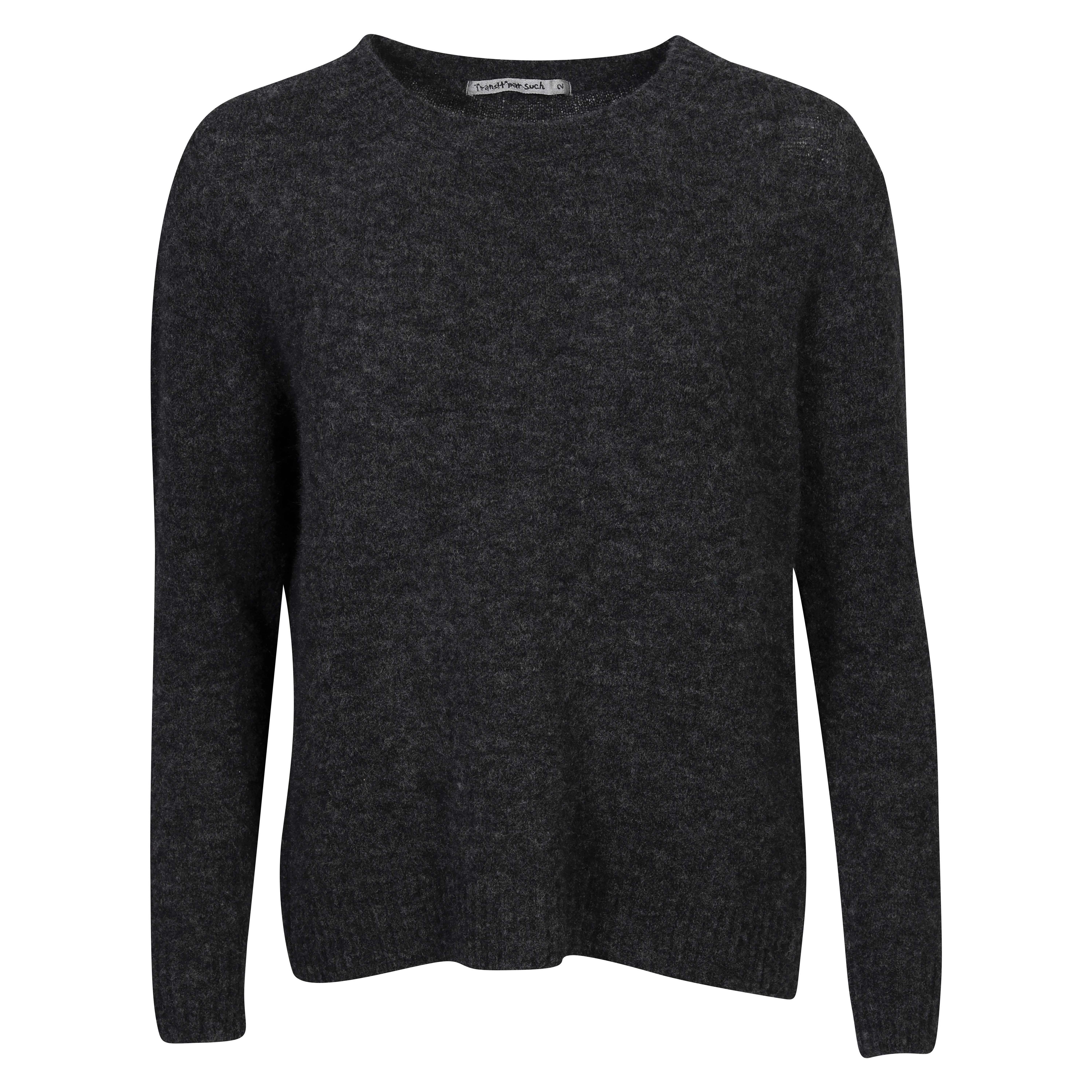 Transit Par Such Fluffy Knit Pullover in Anthracite Melange XS