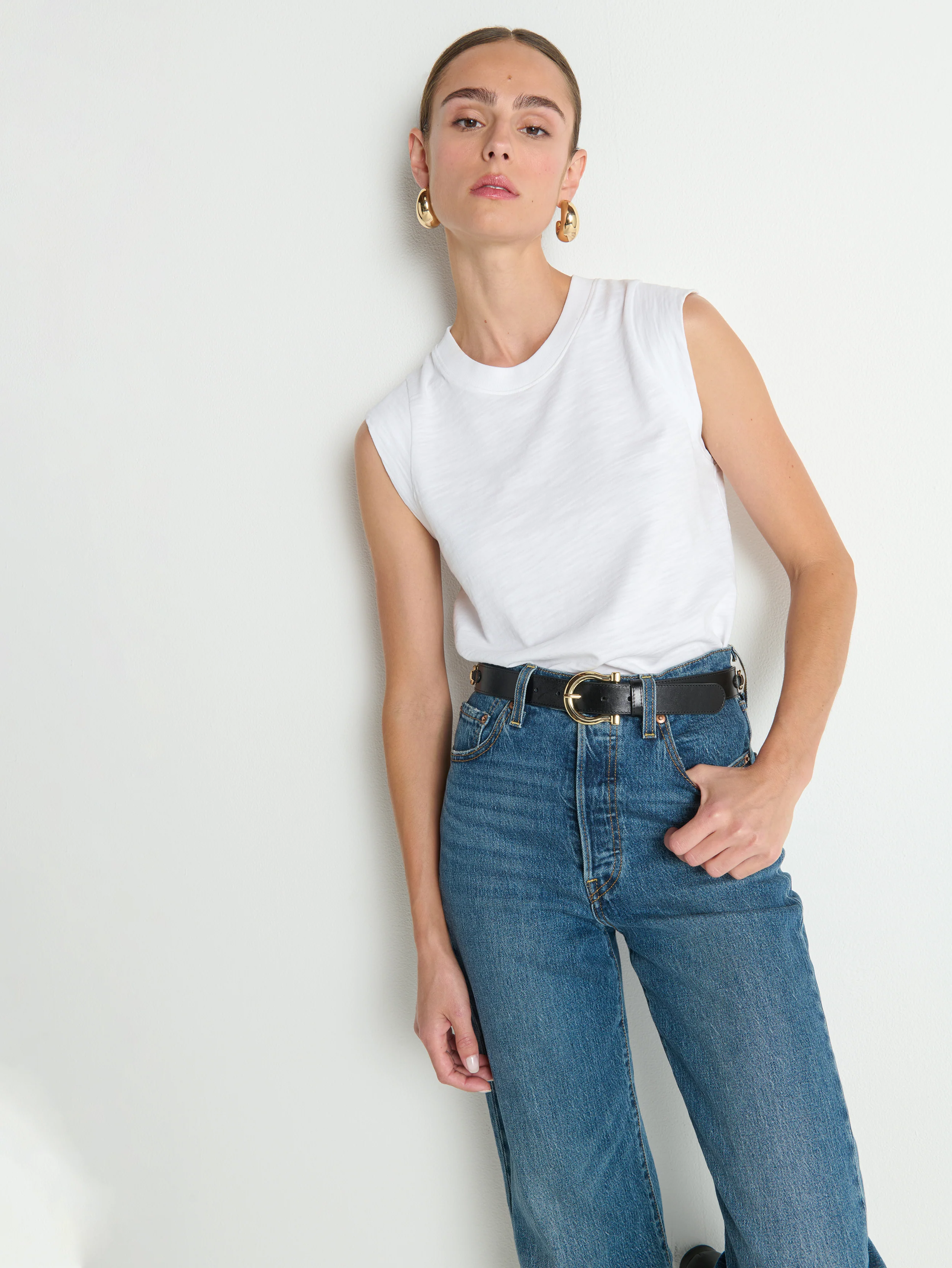 NATION LTD Muscle Tank in White