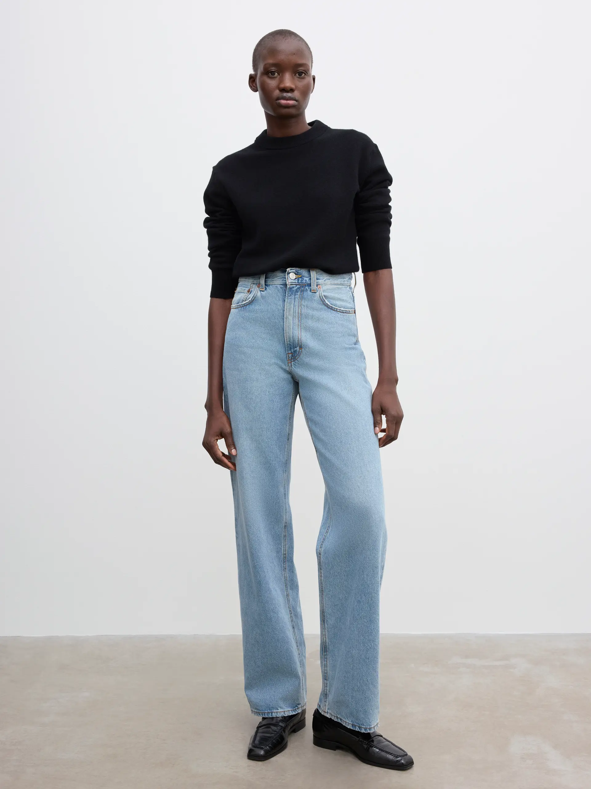 DAGMAR Wide Leg Jeans in Light Blue