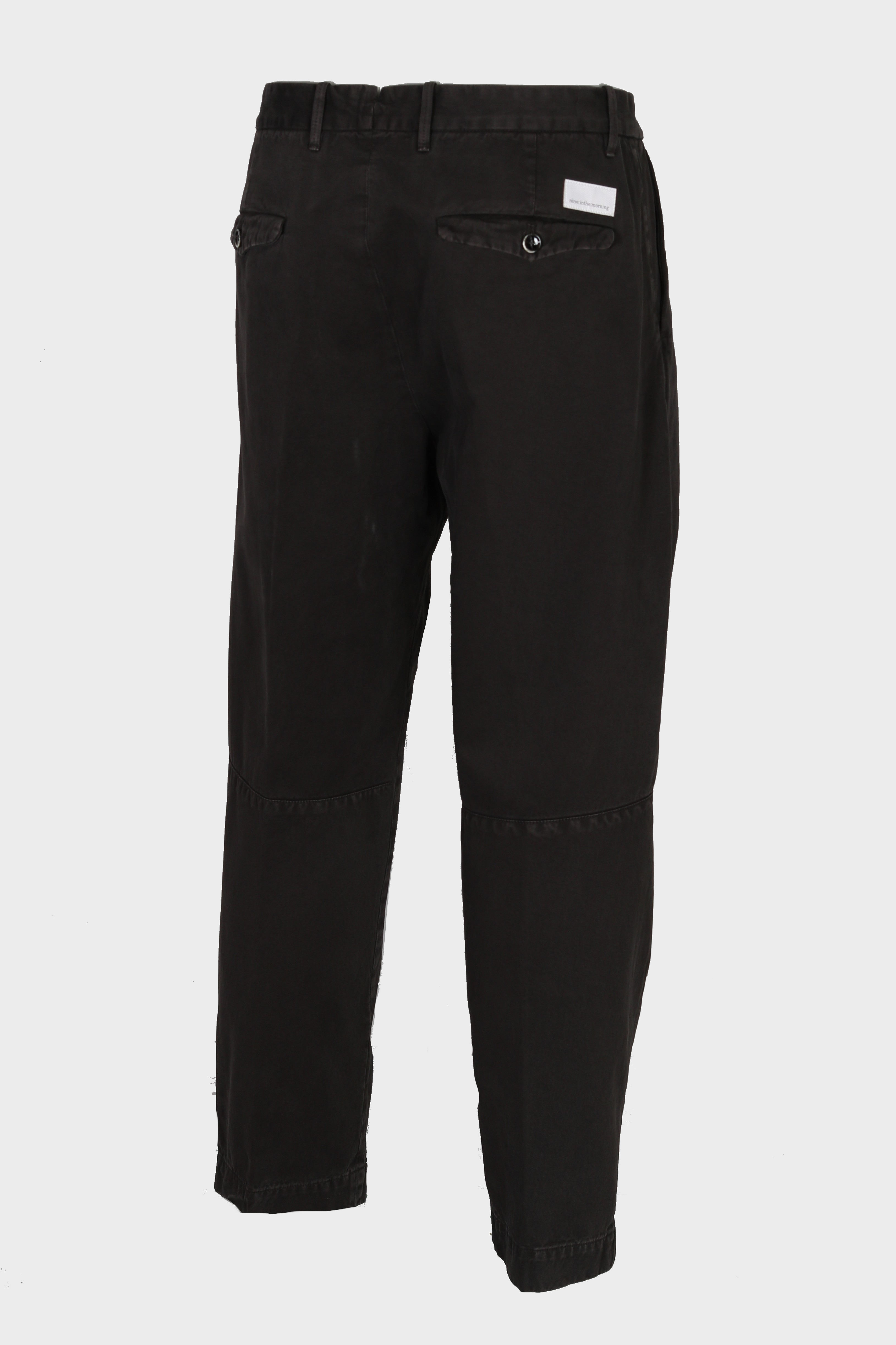 NINE:INTHE:MORNING Giulio Barrel Fit Pant in Washed Dark Brown