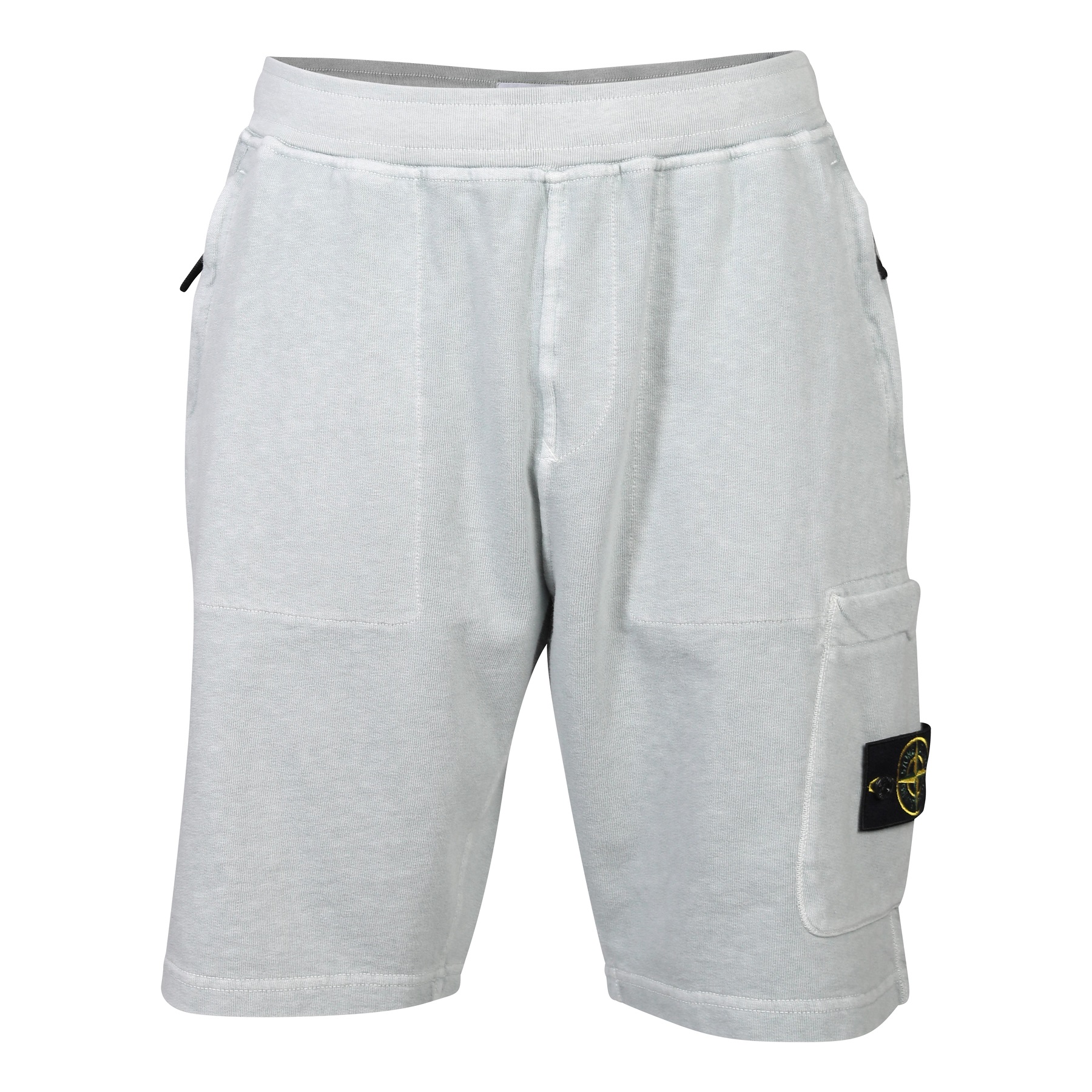 STONE ISLAND Light Sweat Short in Washed Sky Blue M