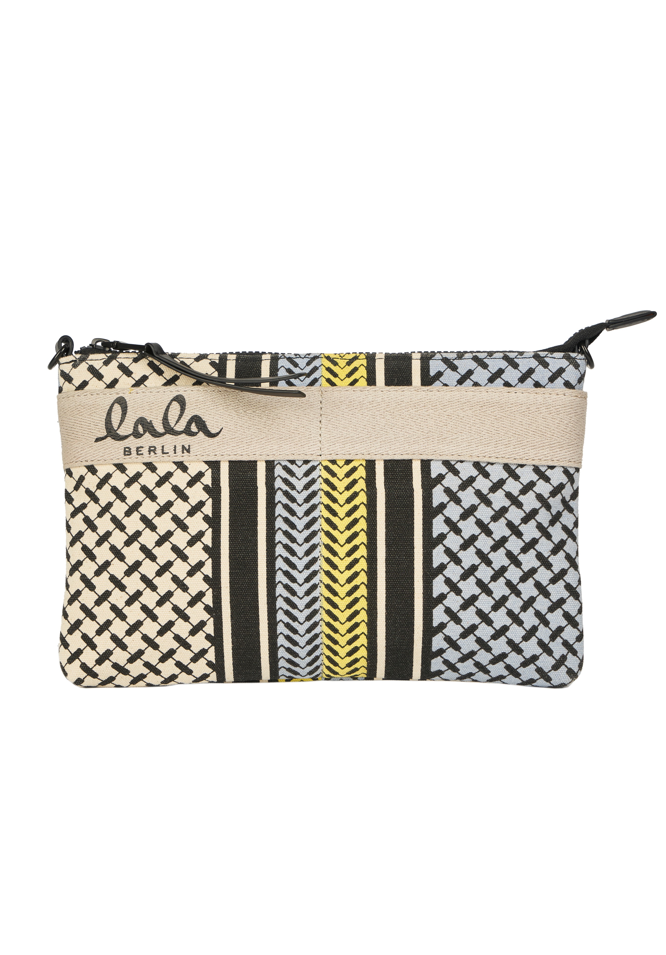 Lala Berlin Cleo Crossbody Bag Blue x Lime