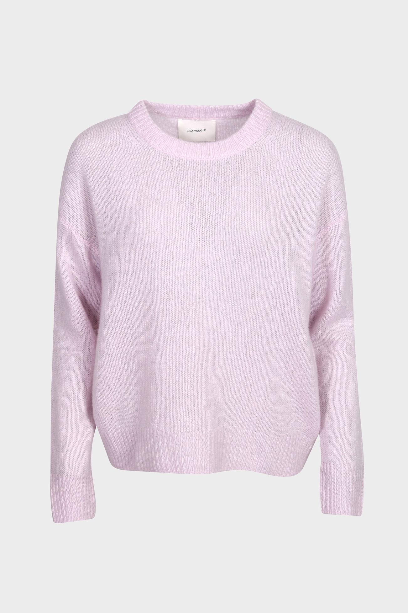 LISA YANG Lova Cashmere/Silk Sweater in Light Pink