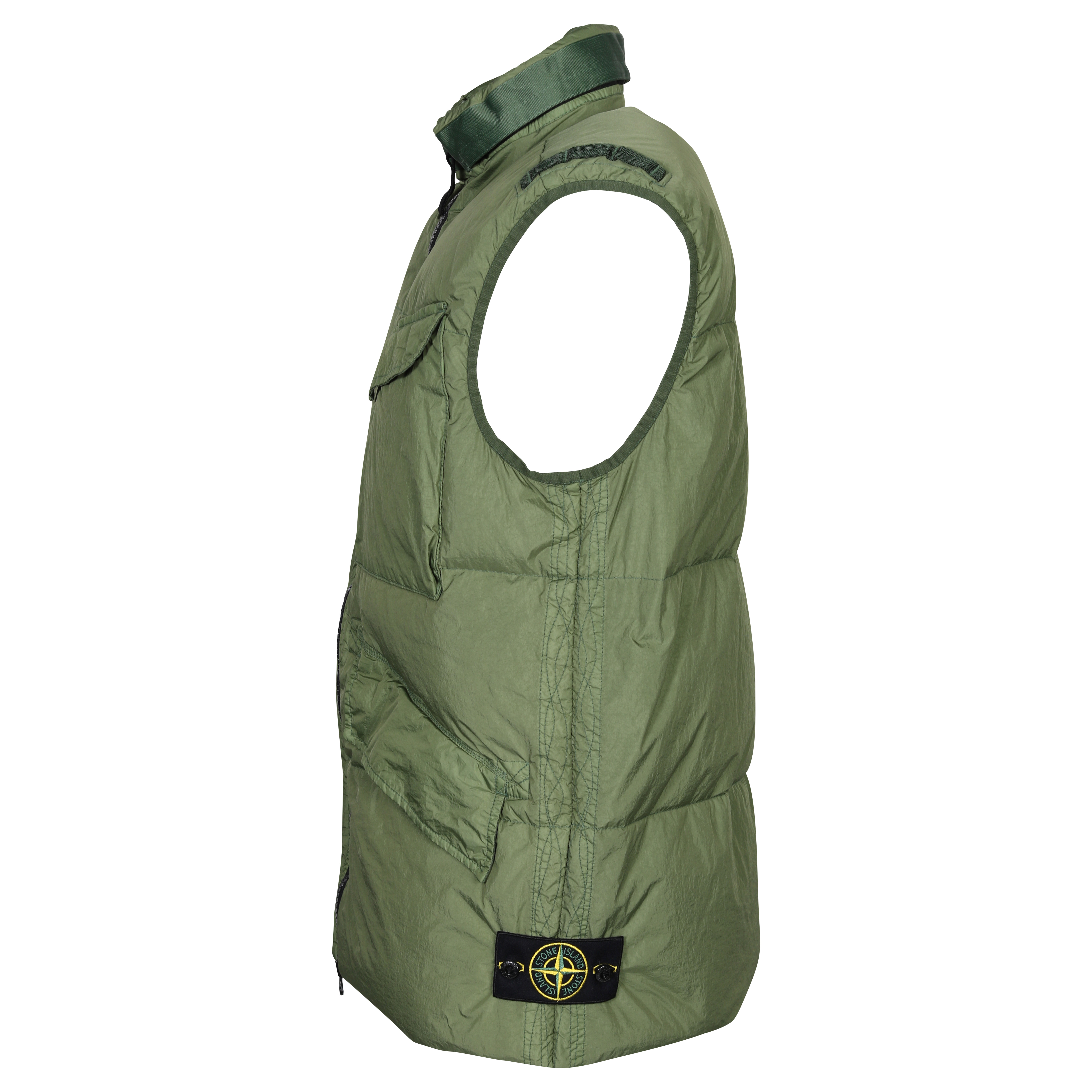 Stone Island Real Down Vest in Olive