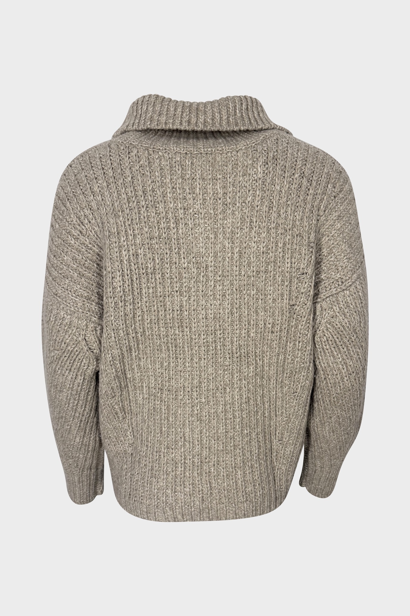 FLONA Cashmere Half Zip Sweater Beige Melange