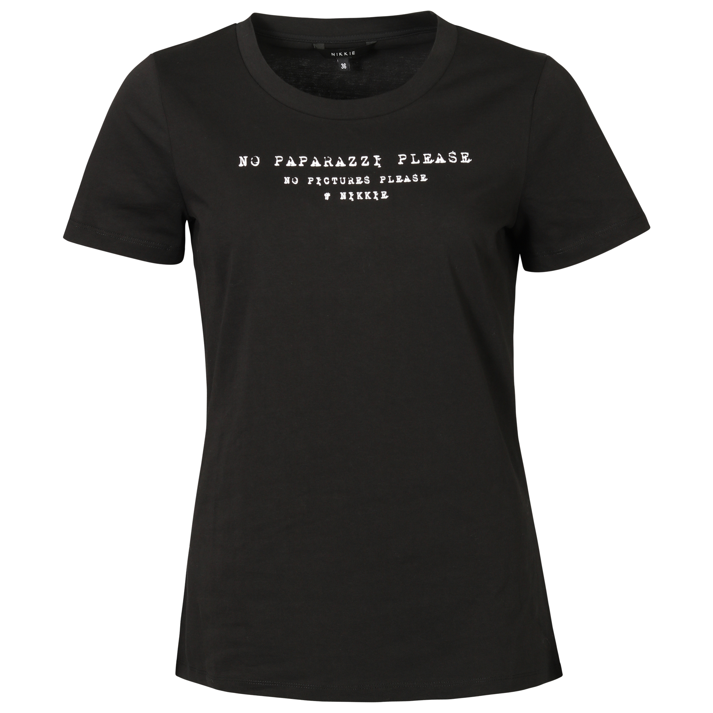 Nikkie T-Shirt No Paparazzi Black