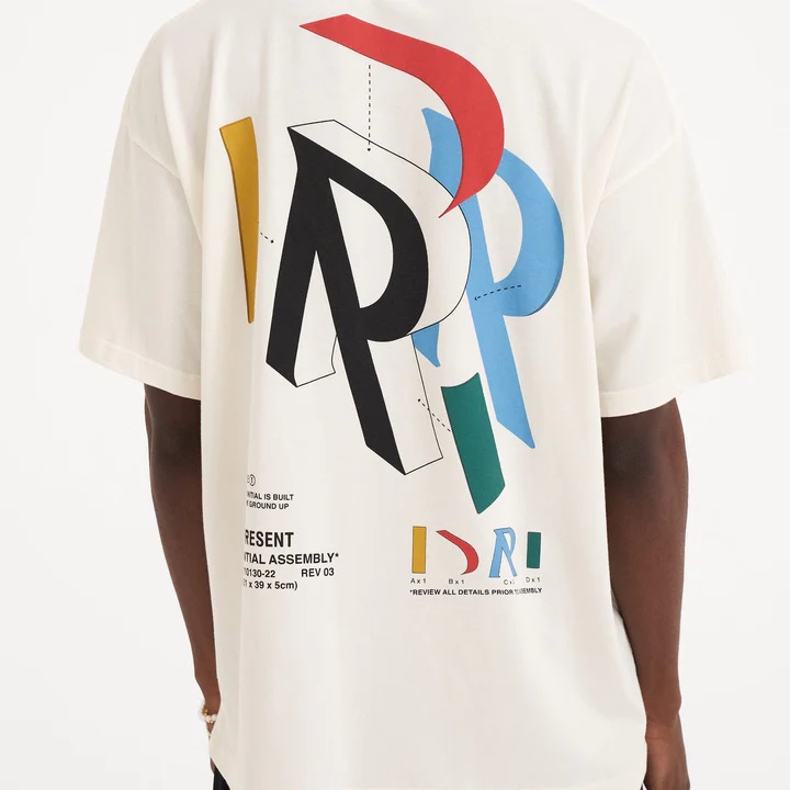 REPRESENT Initial Assembly T-Shirt in Flat White M