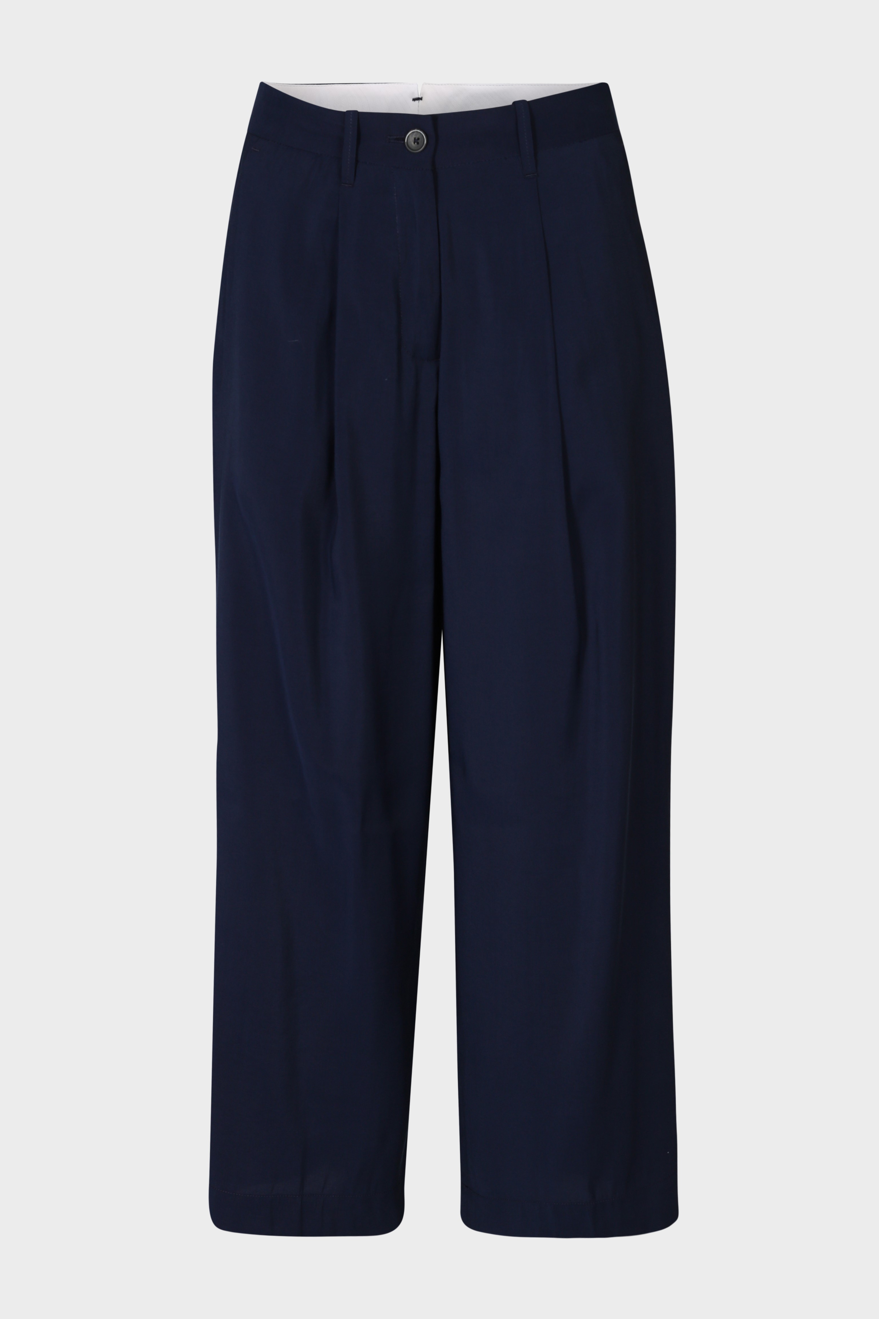 NINE:INTHE:MORNING Rubino Viscose Culotte in Blue Navy NINE:INTHE:MORNING Rubino Viscose Culotte in Blue Navy