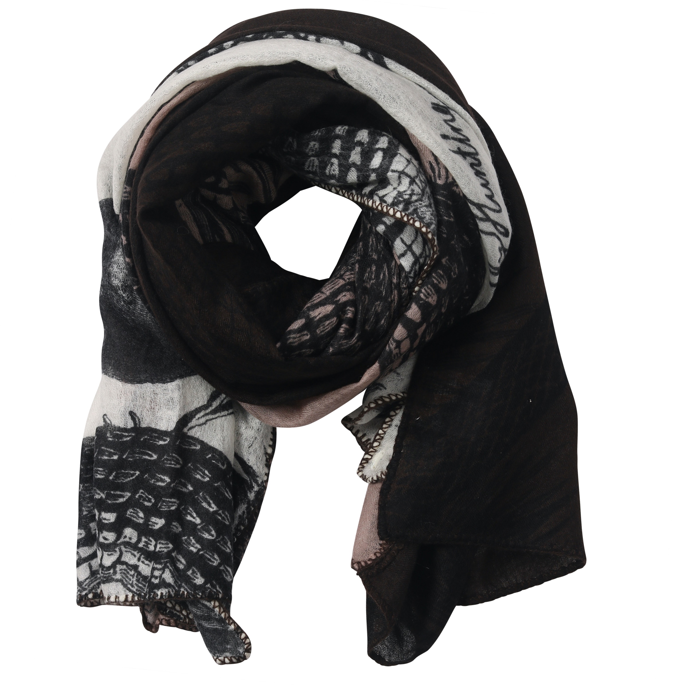 Friendly Hunting Cashmere Patch Scarf Multicolour