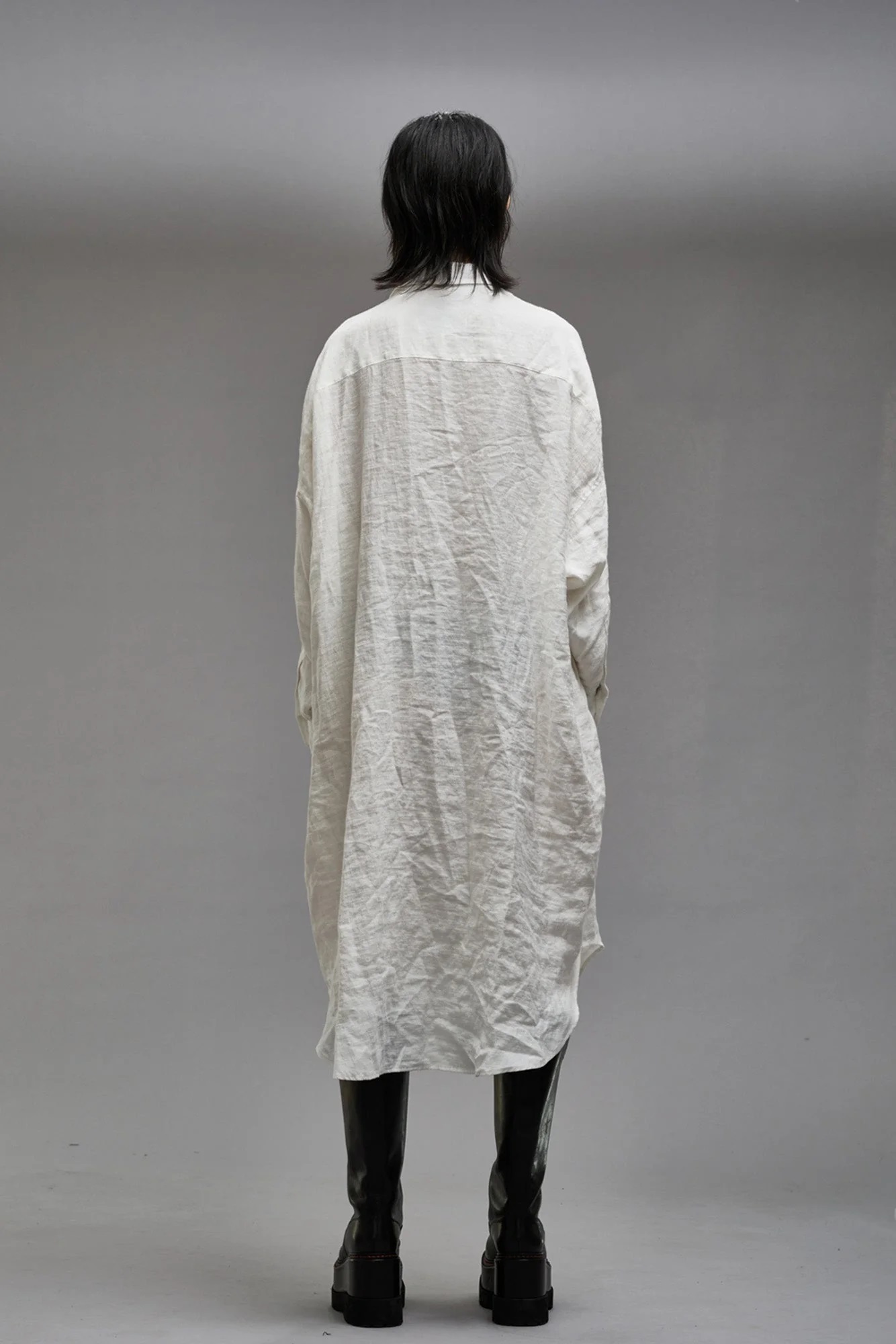 R13 Jumbo Shirt Dress in White