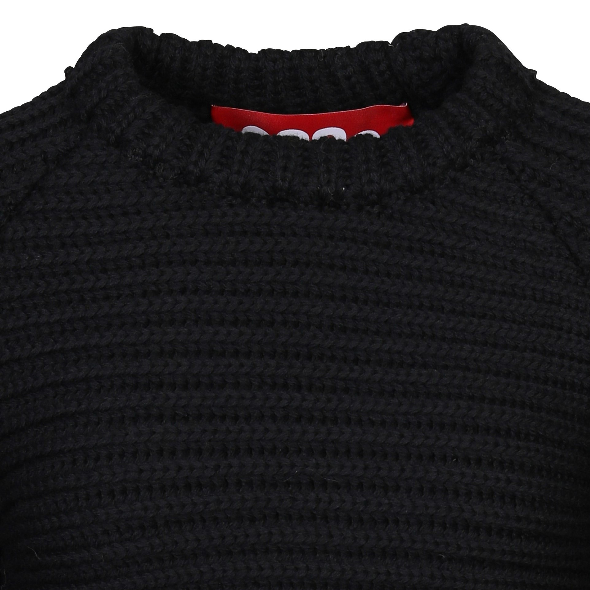 032c Chunky Cropped Knit Pullover in Black