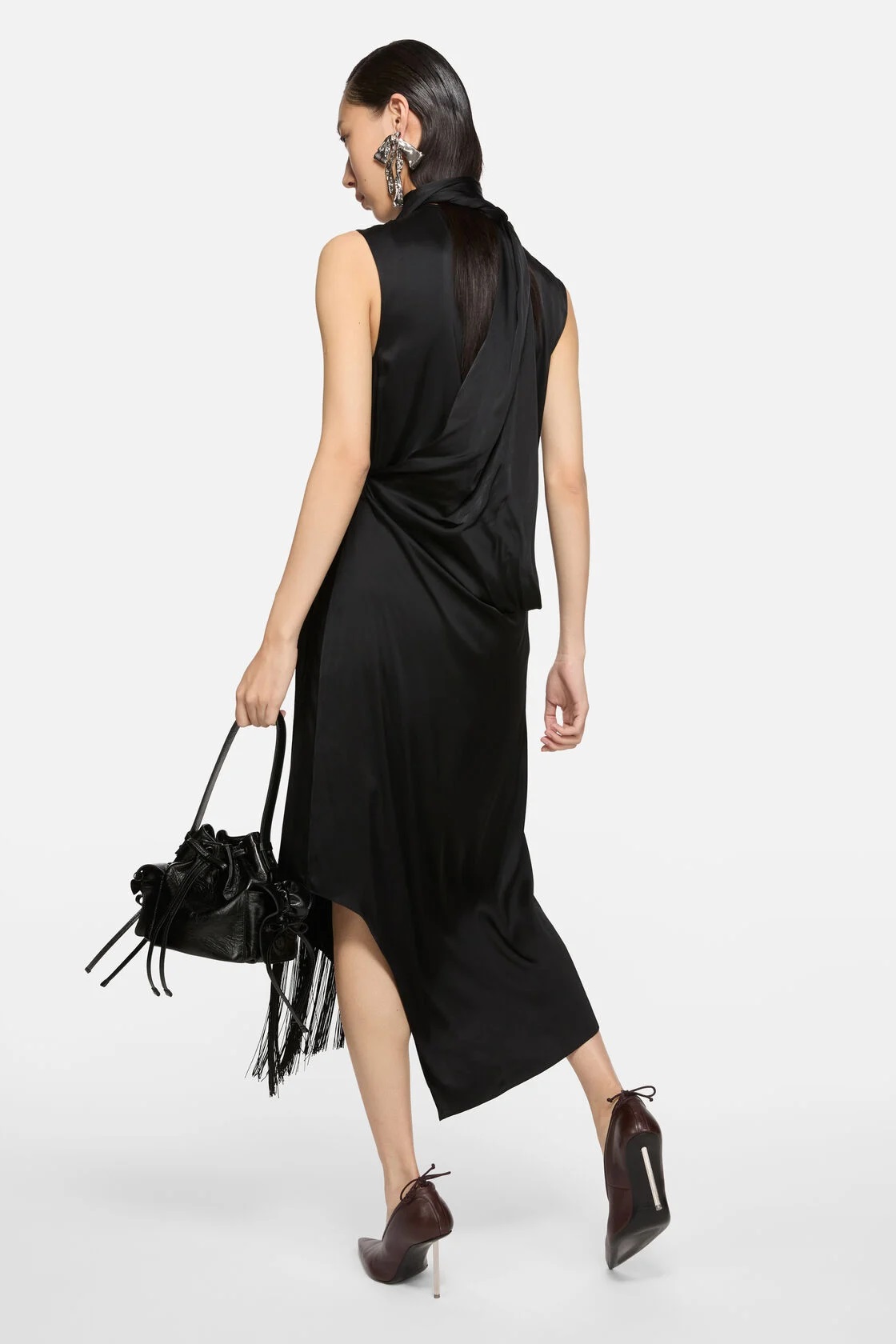 ACNE STUDIOS Satin Dress in Black