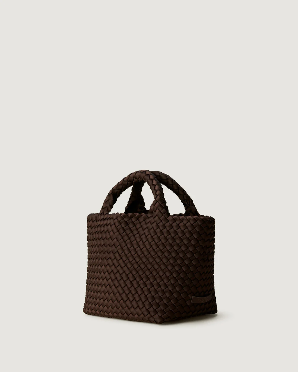 NAGHEDI Handwoven Small Tote St. Barth in Chocolate