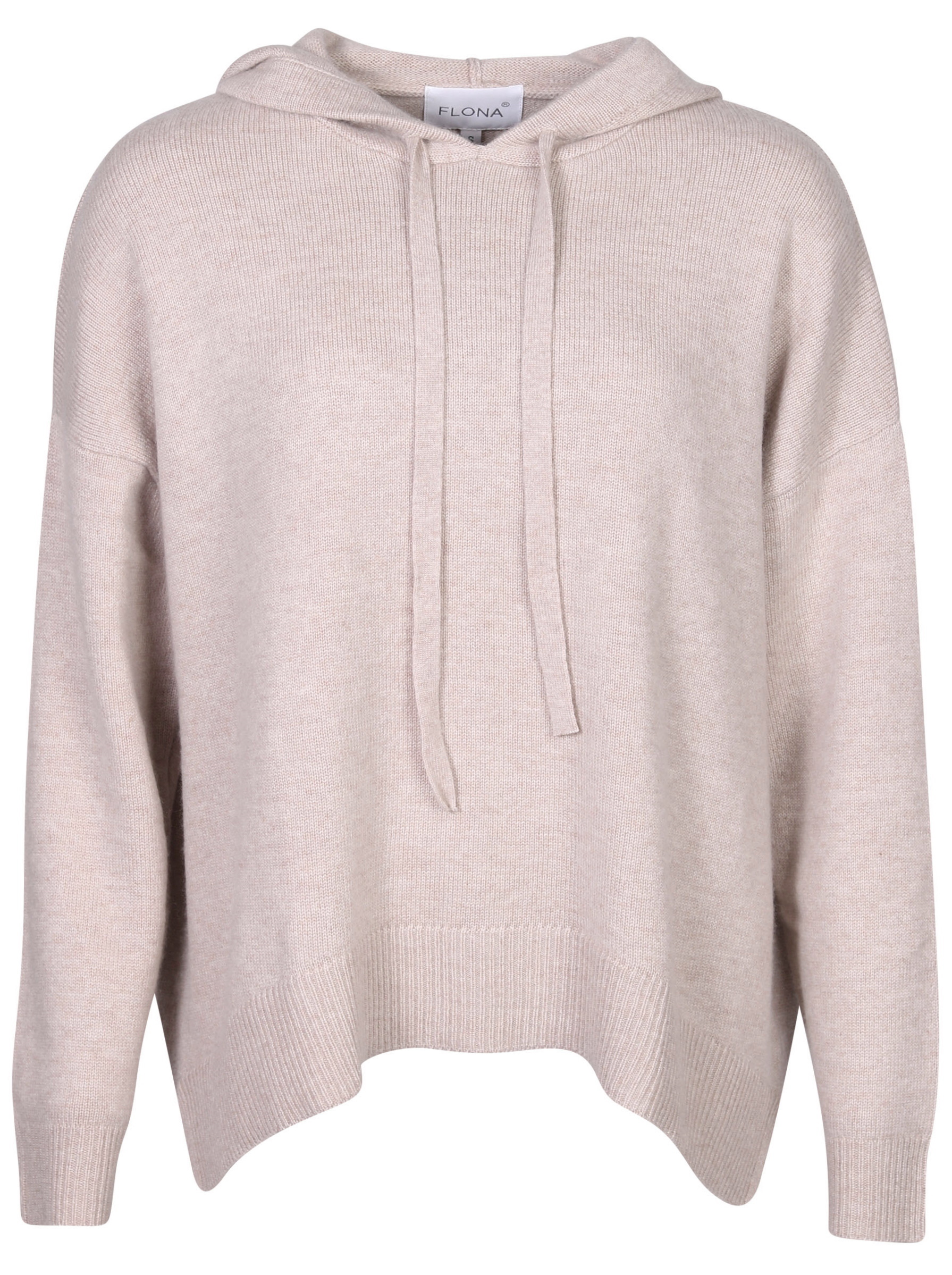 Flona Cashmere Hoodie in Beige Melange