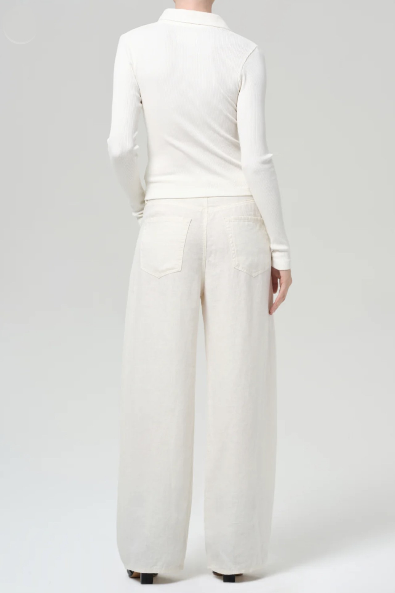 CITIZENS OF HUMANITY Brynn Drawstring Linen Pant in Vanilla