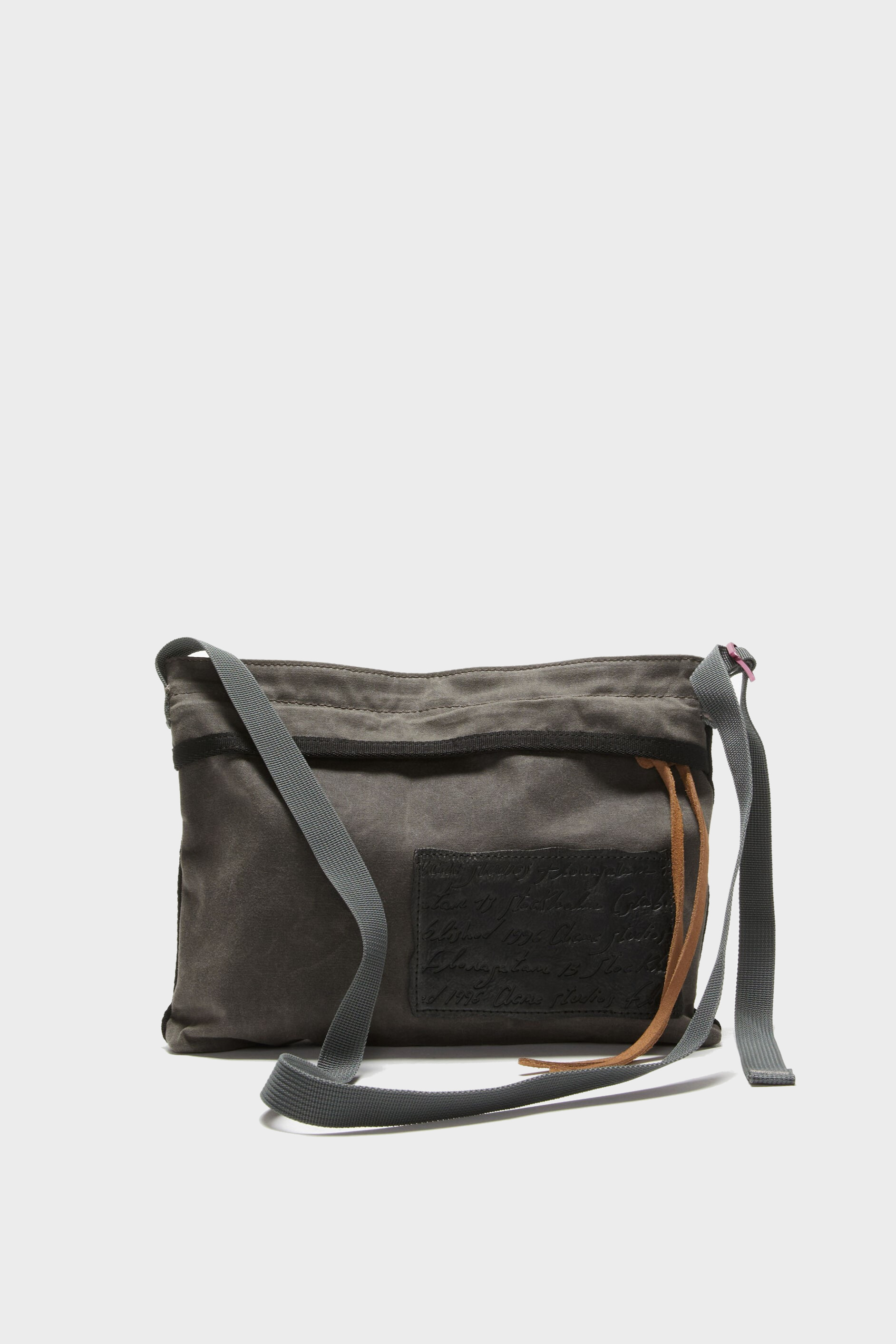 ACNE STUDIOS Mini Messenger Bag in Grey/Black
