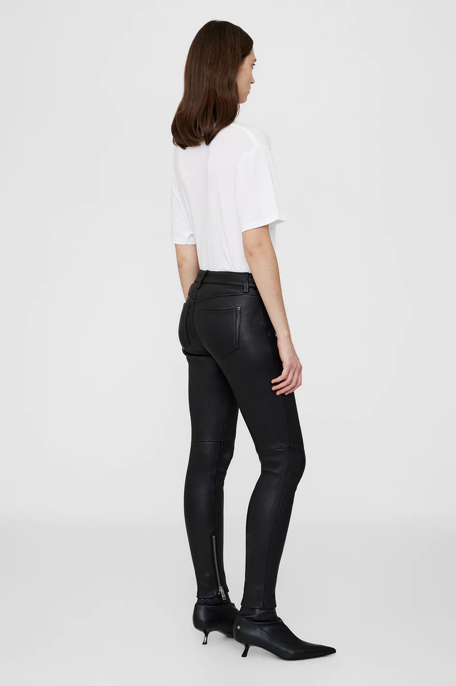 ANINE BING Remy Leather Pant in Black 34