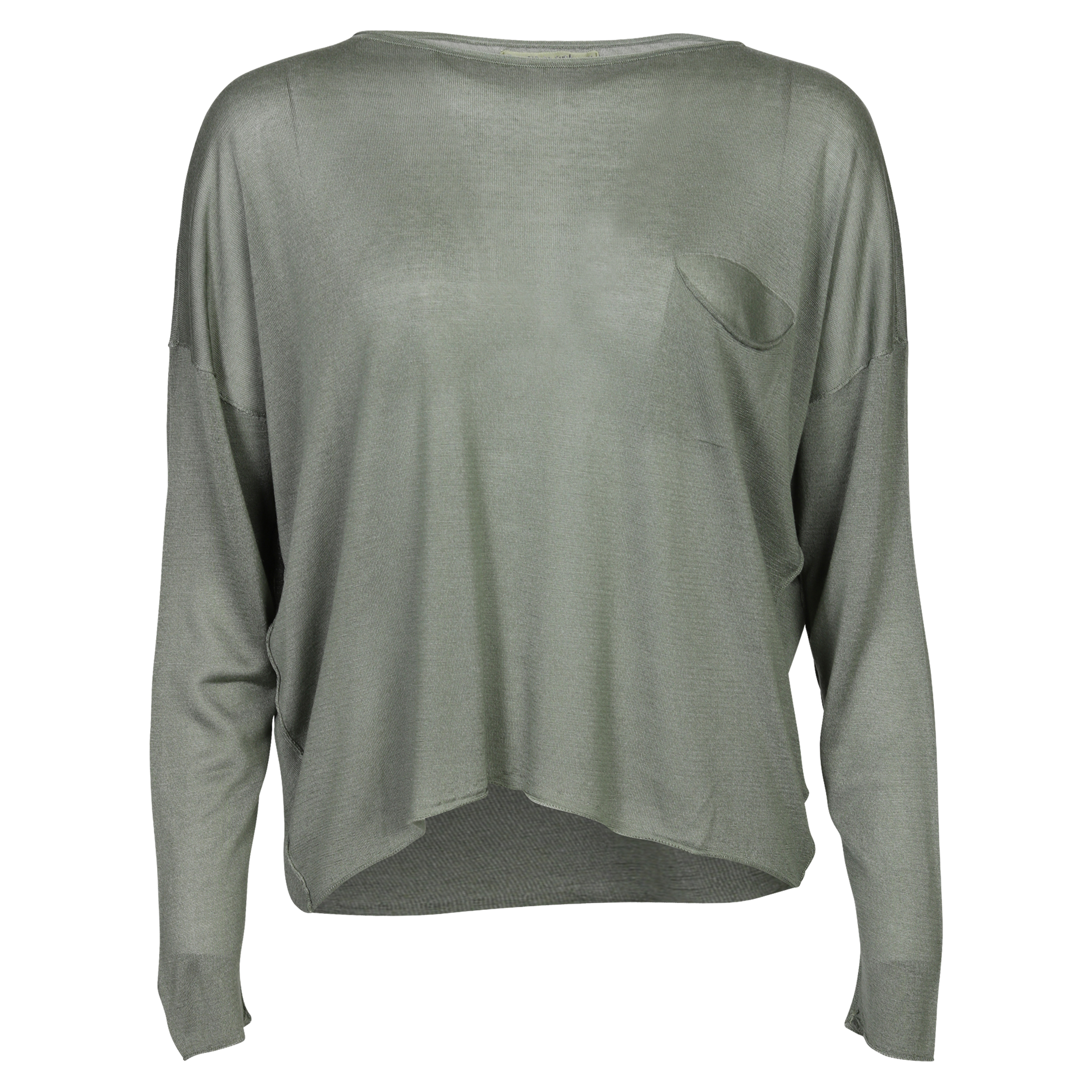 Transit Par Such Light Cotton Knit Sweater in Olive