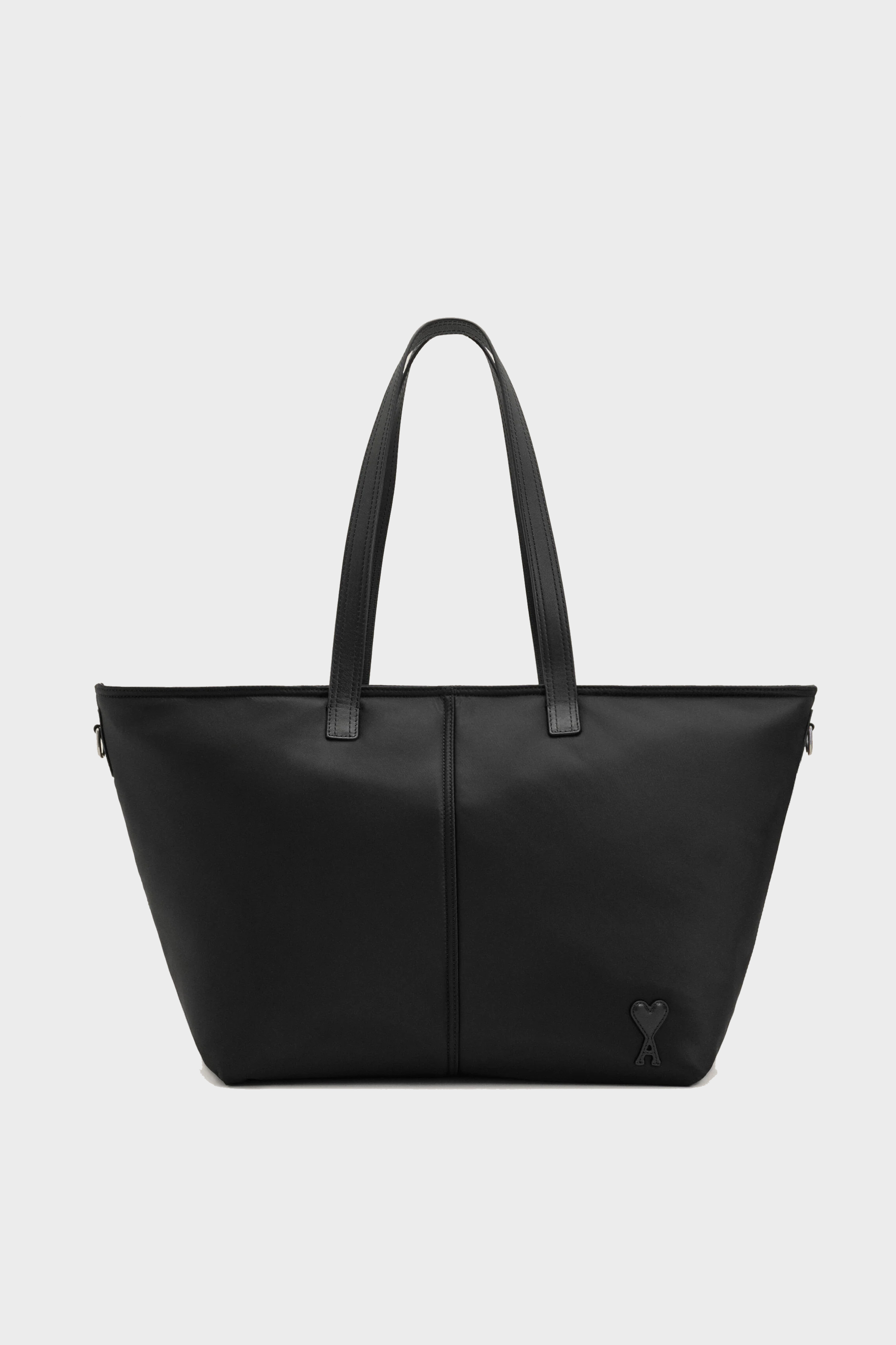 AMI PARIS Nylon Shopping Bag in Black
