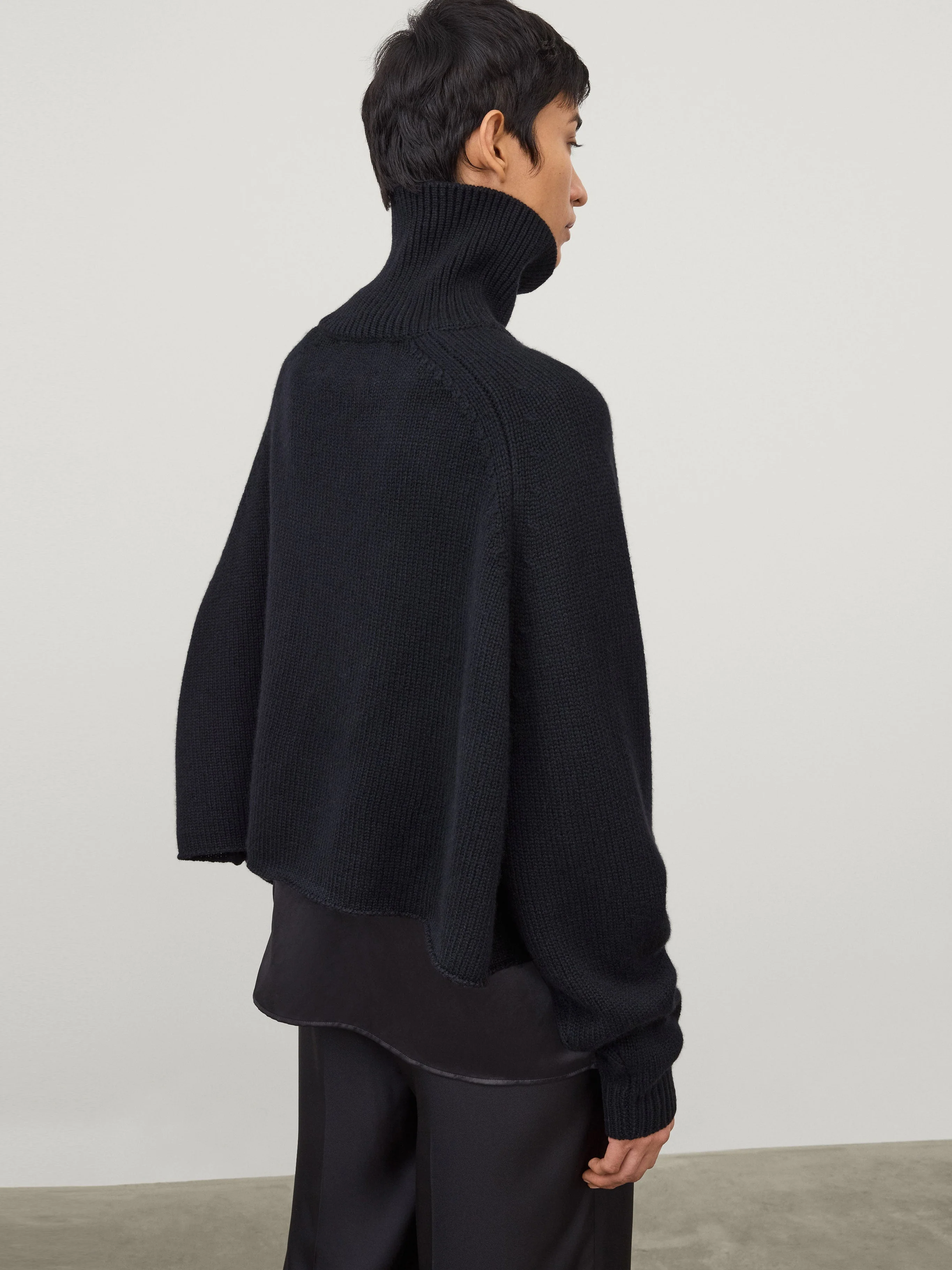 LISA YANG Cathie Cashmere Turtleneck in Black