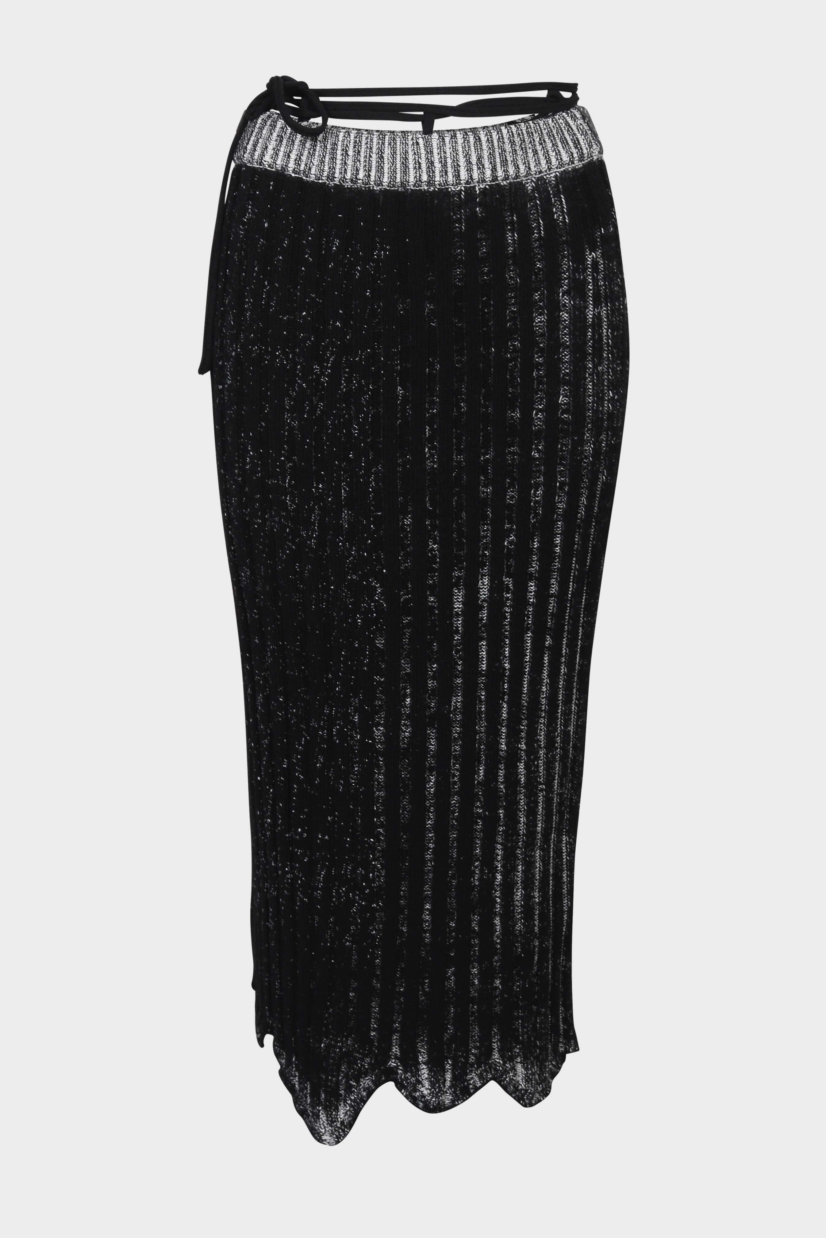 ACNE STUDIOS Knit Skirt in Black/White S