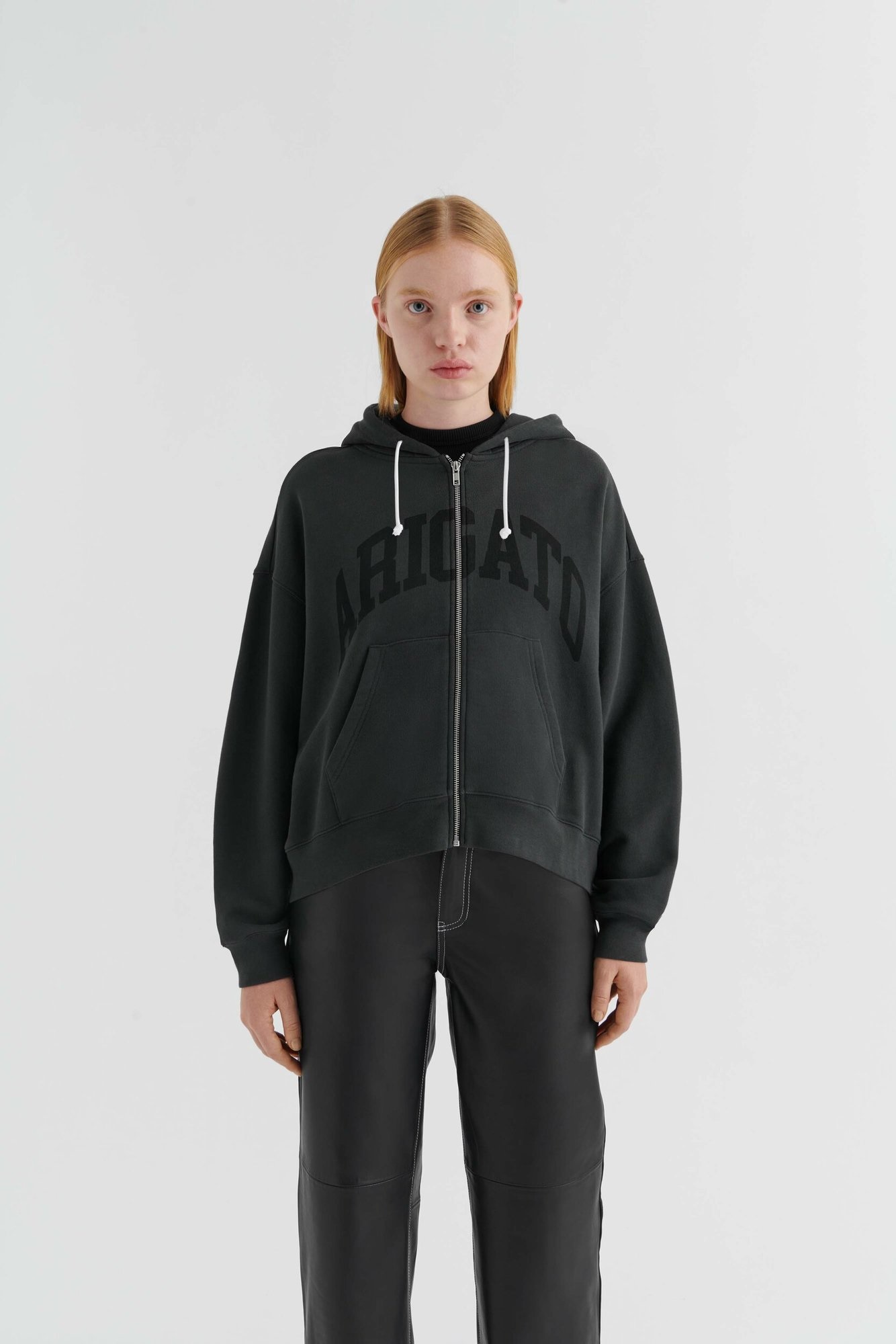 AXEL ARIGATO Link Zip-Hoodie in Faded Black XS