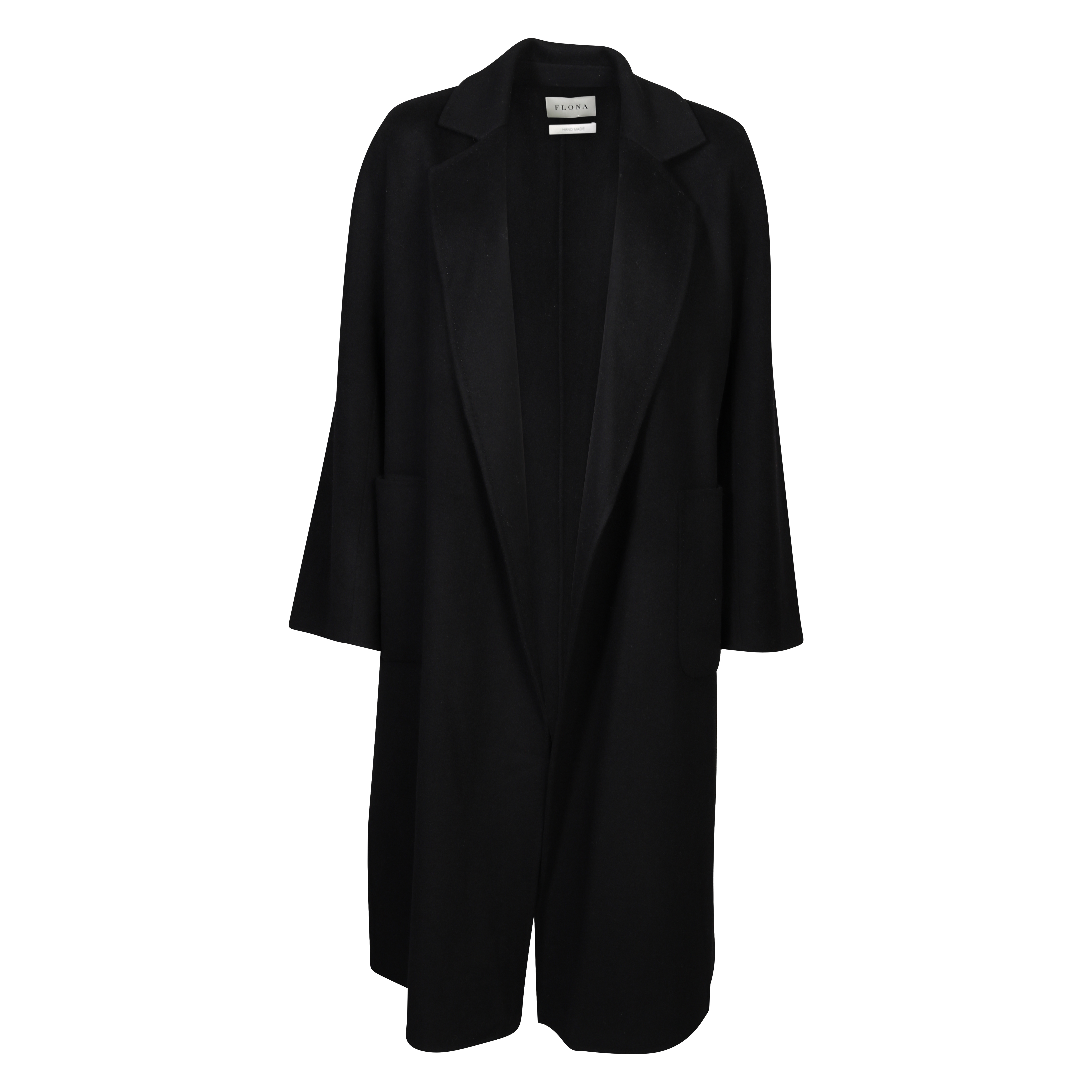 Flona Wool/Cashmere Coat in Black M/L