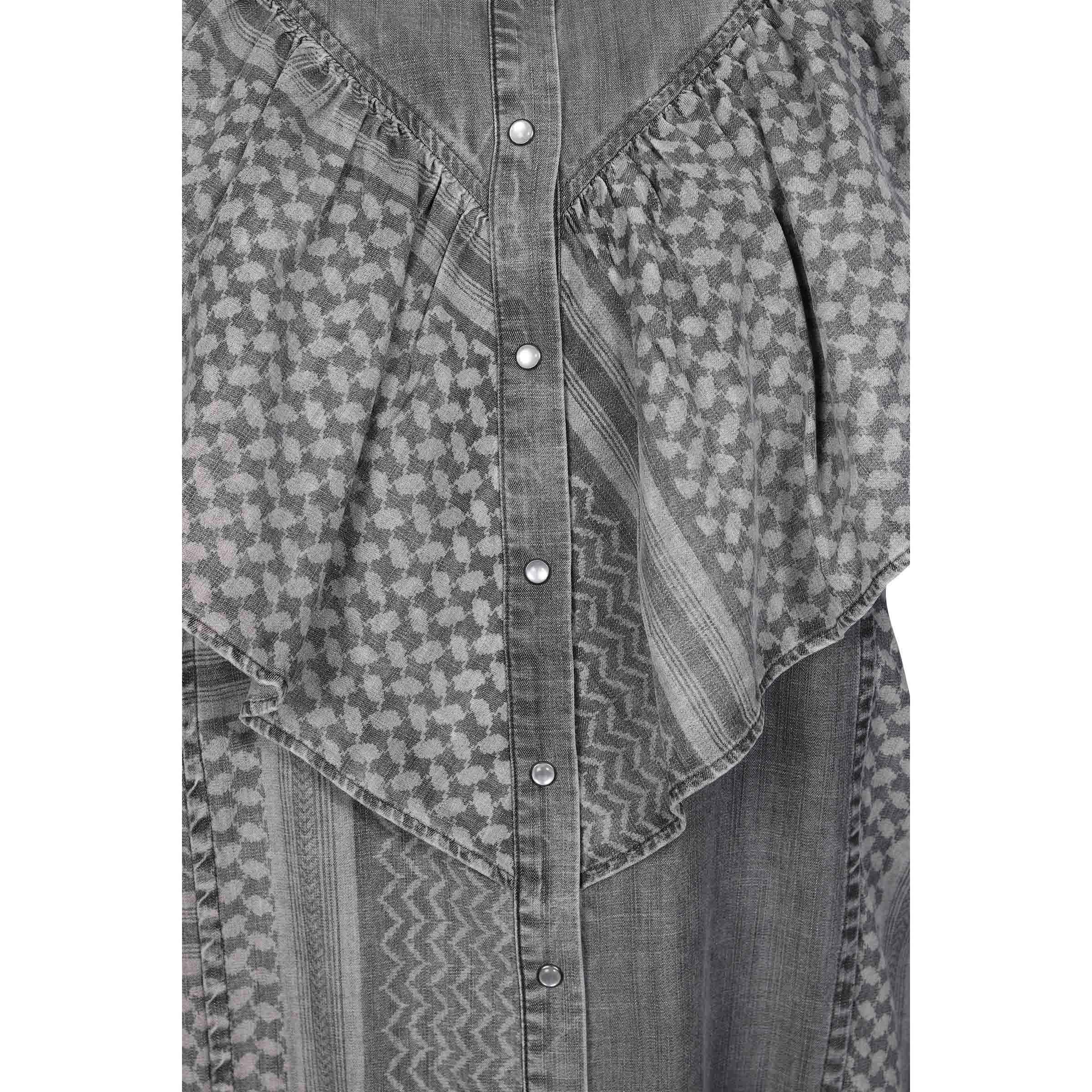 Lala Berlin Dress Detty Patchworked Denim  S