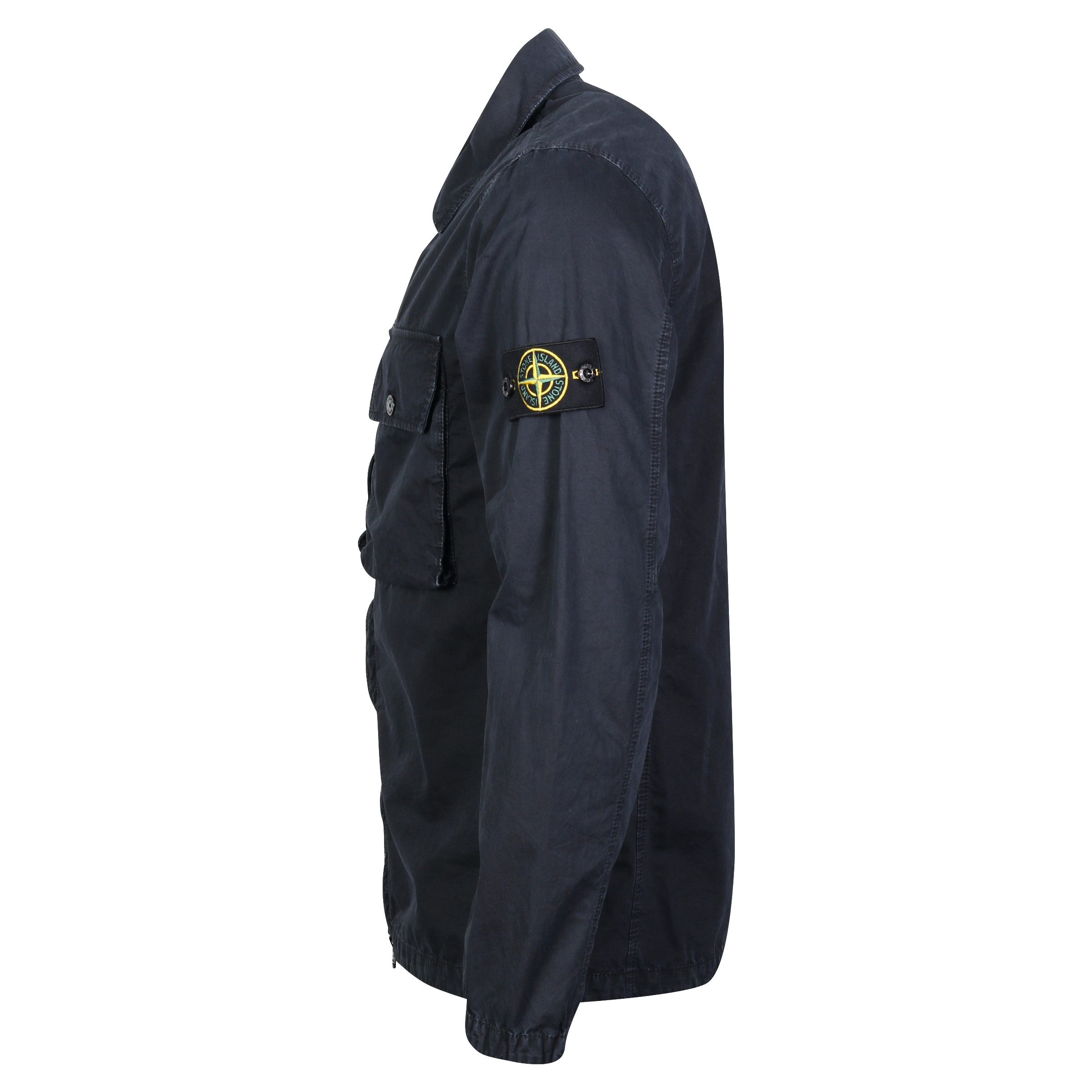 Stone Island Cotton Overshirt Washed Navy 2XL