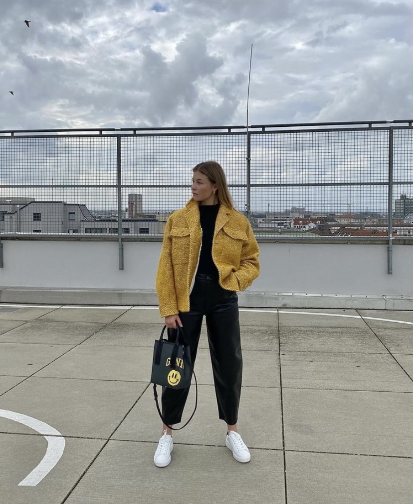 Anine Bing Wool Jacket Gold/Offwhite