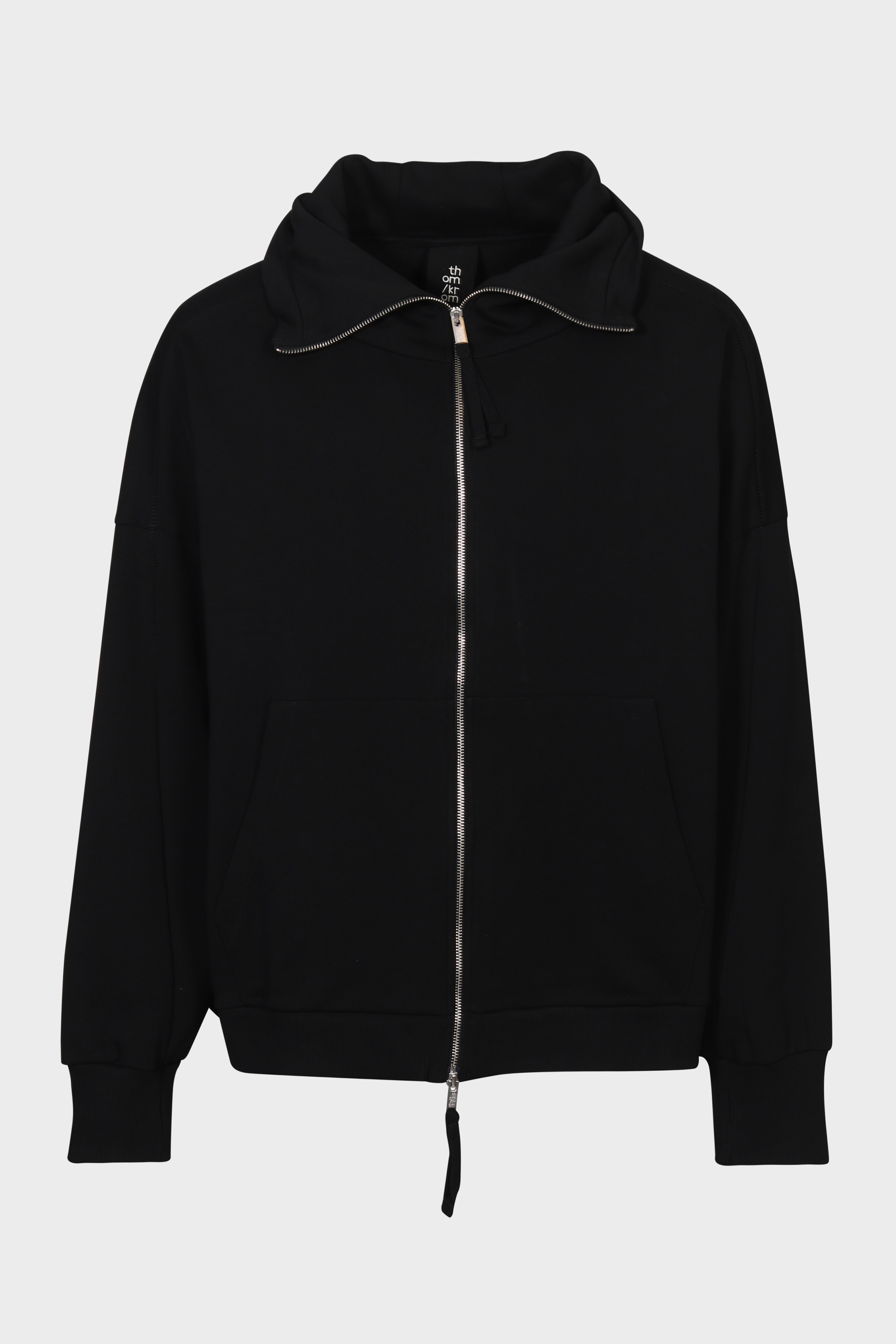 THOM KROM Oversize Zip Hoodie in Black